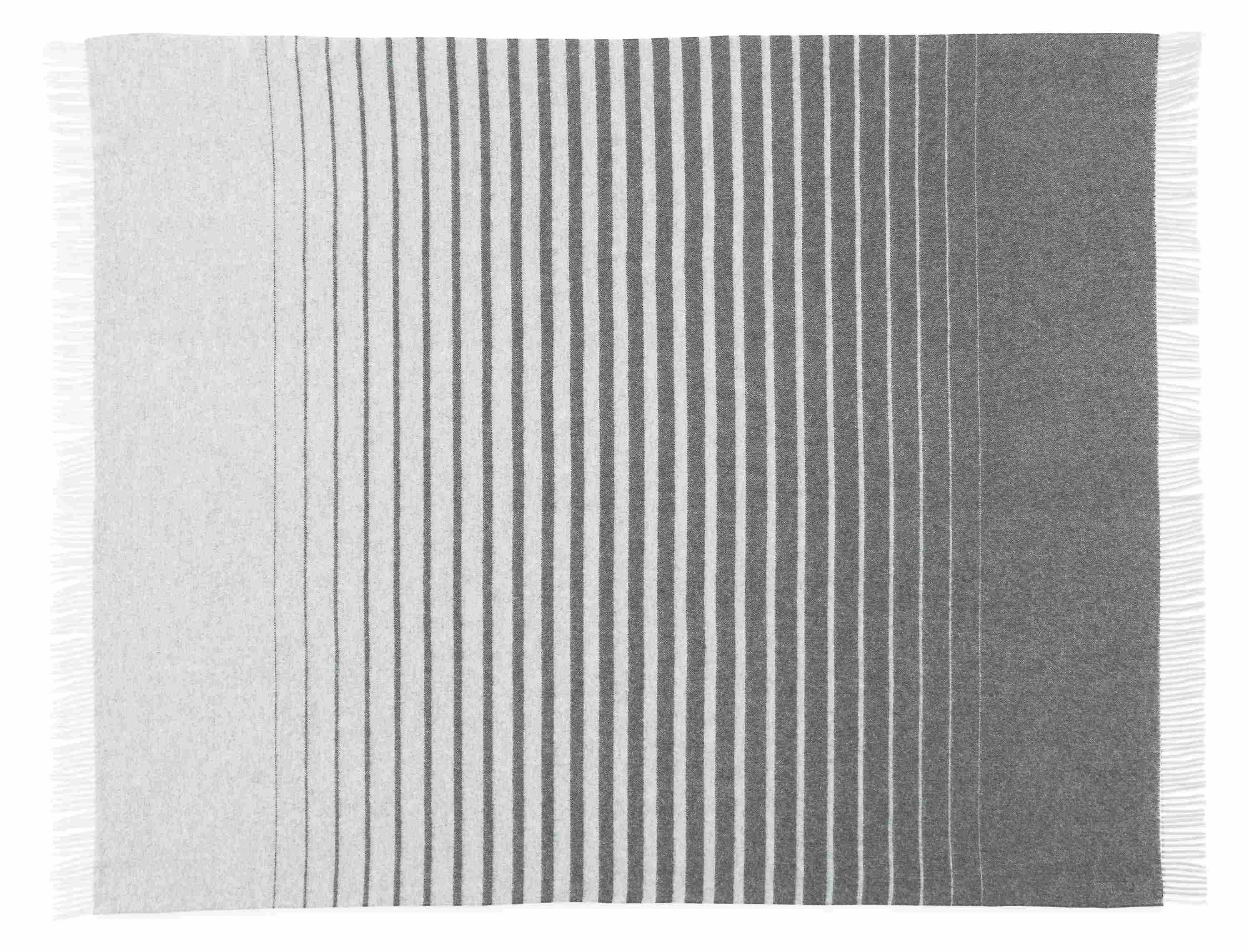 top-down view of Fairfax Throw Blanket in Grey.