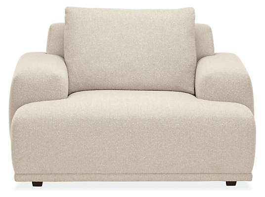 Front view of Fia Chair in Conley Natural Fabric.