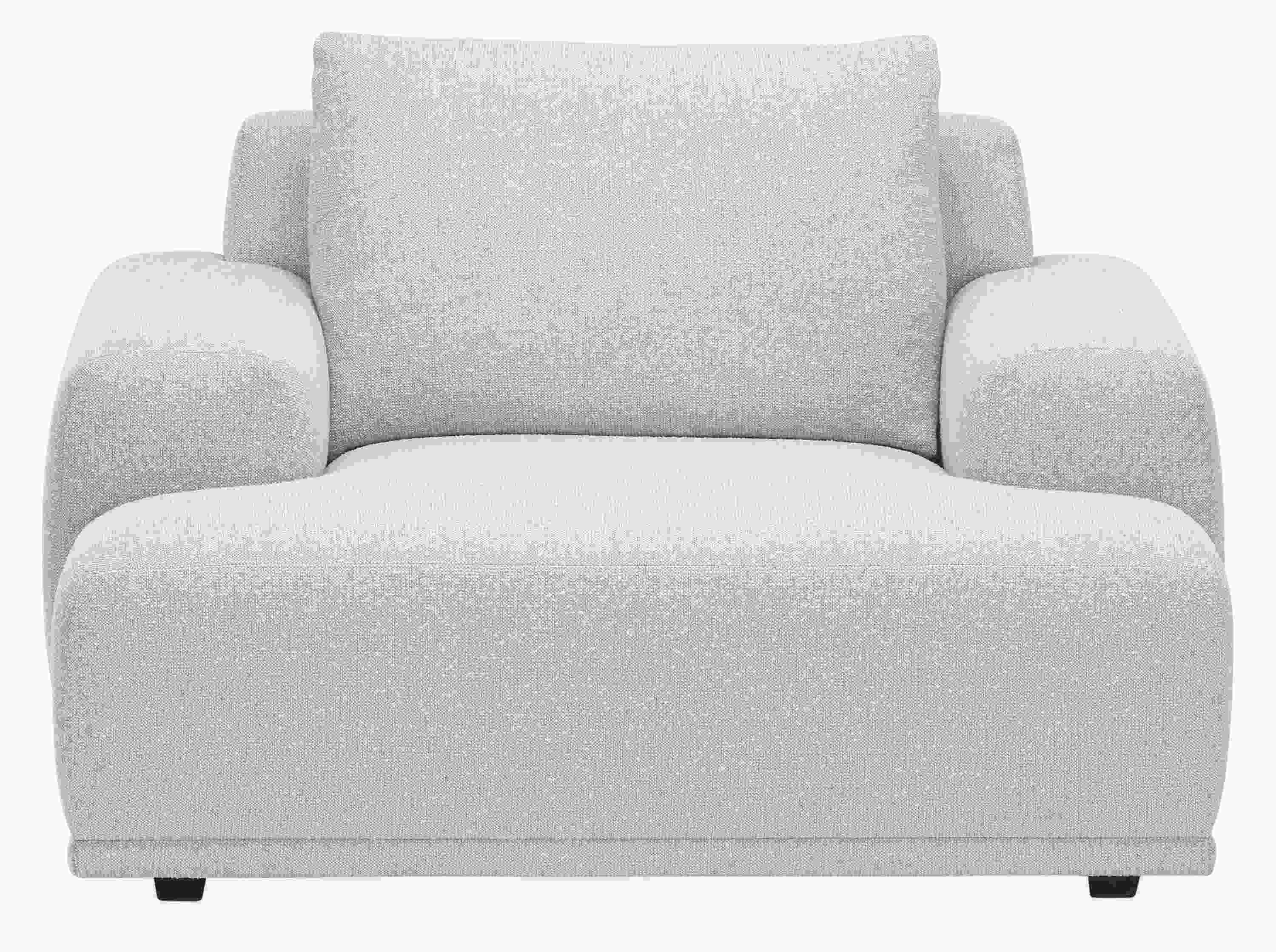 Front view of Fia Chair in Conley Natural Fabric.