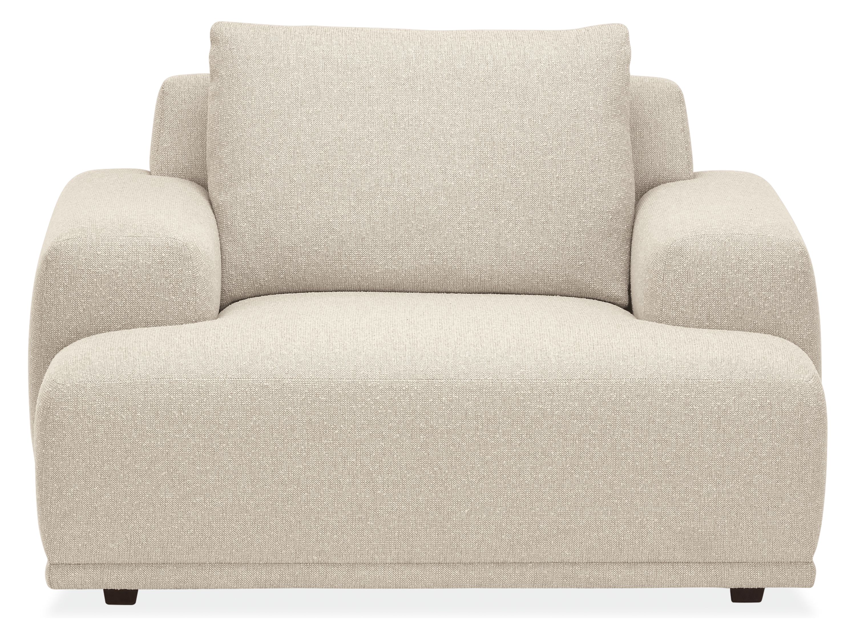 Front view of Fia Chair in Conley Natural Fabric.