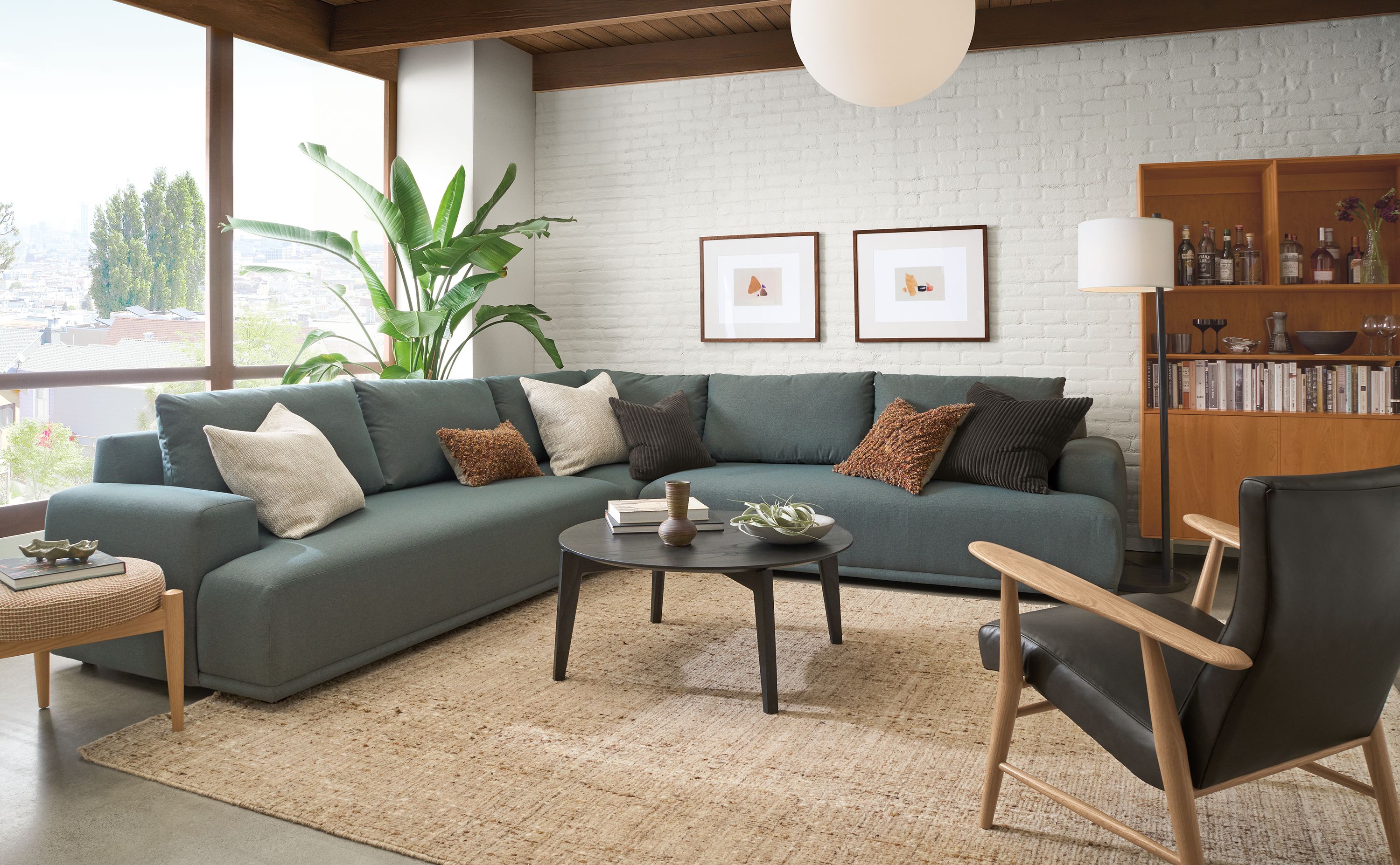 Ash with charcoal stain table