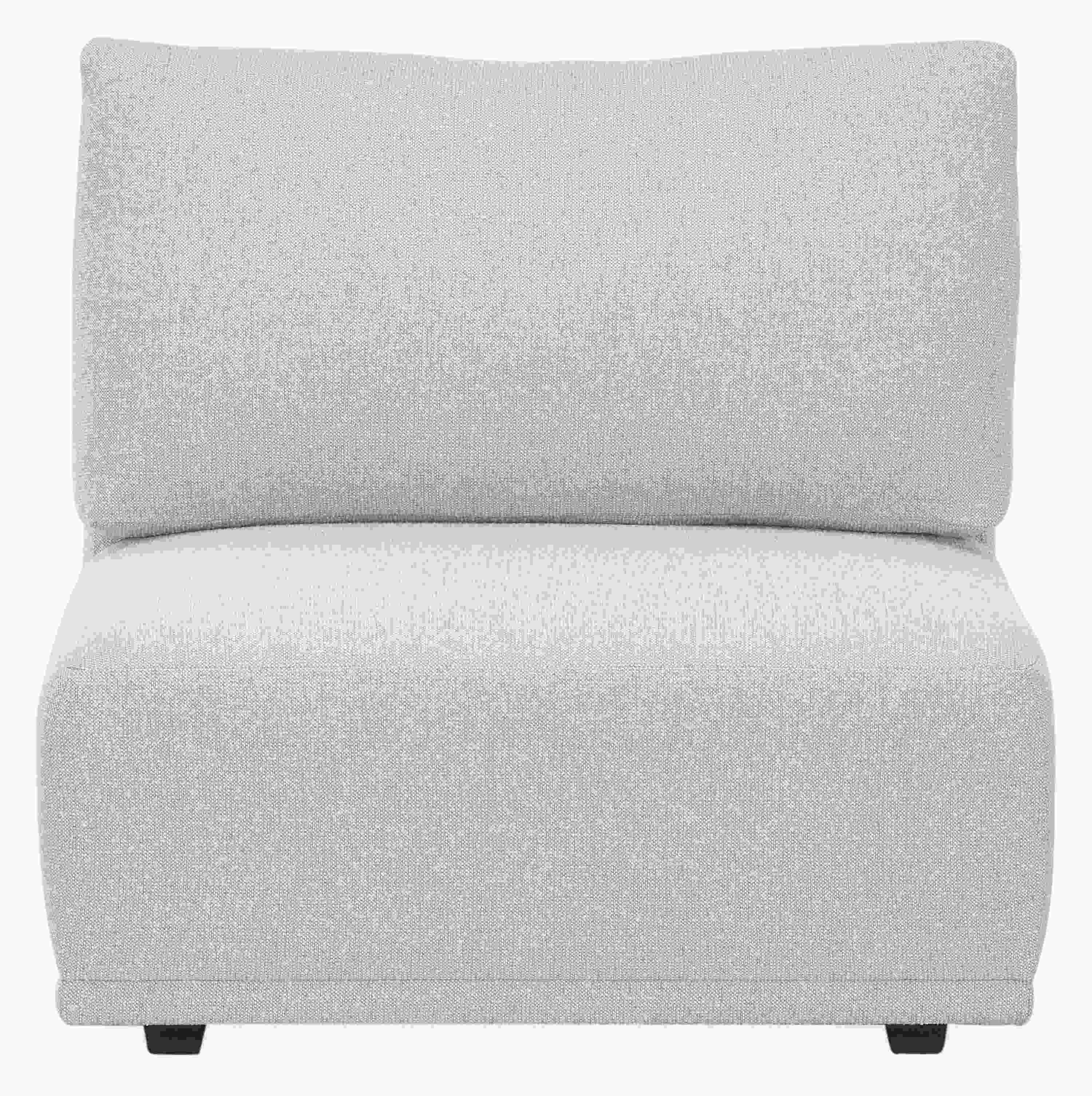 Front view of Fia Armless Chair in Conley Natural