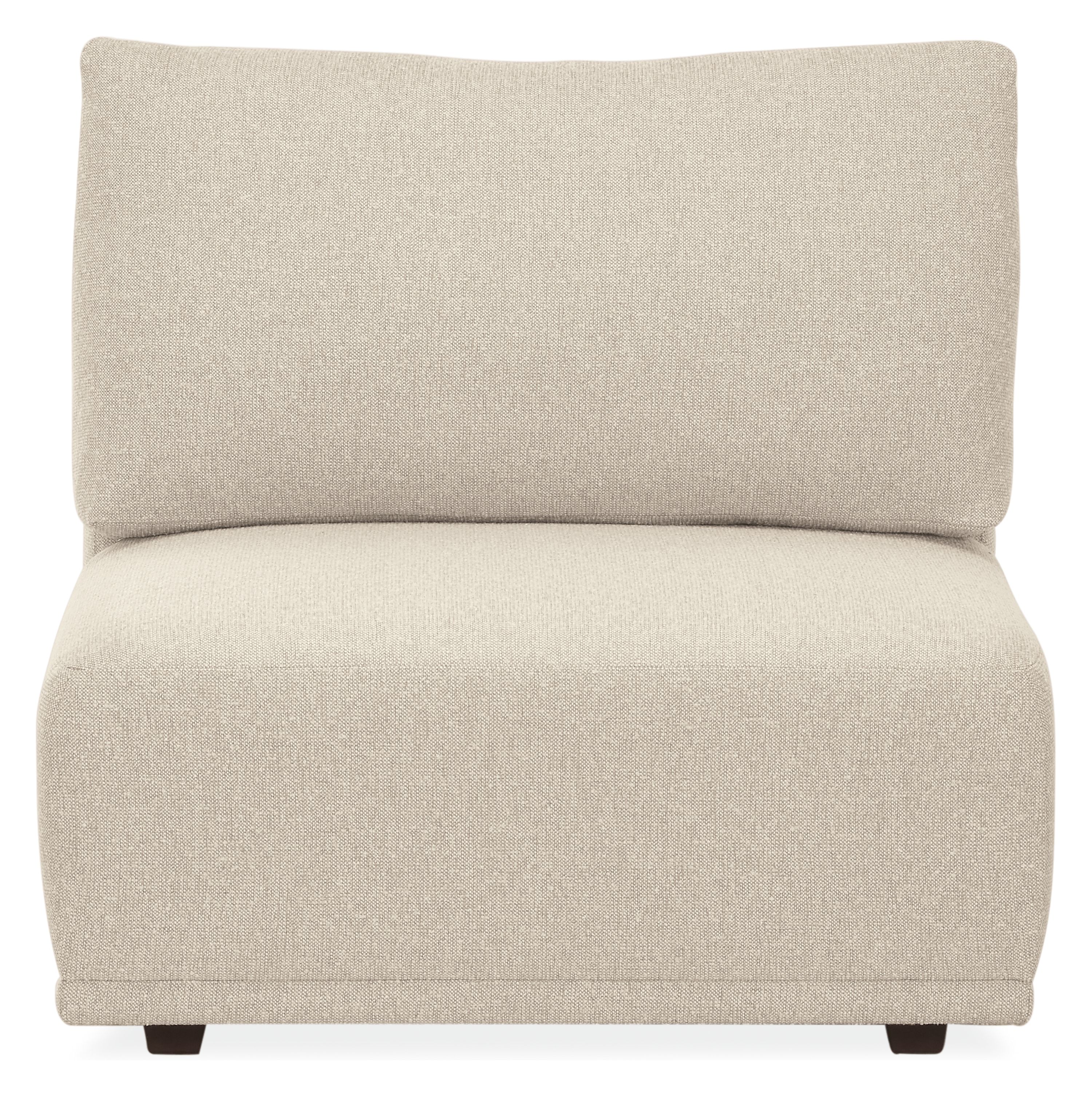 Front view of Fia Armless Chair in Conley Natural