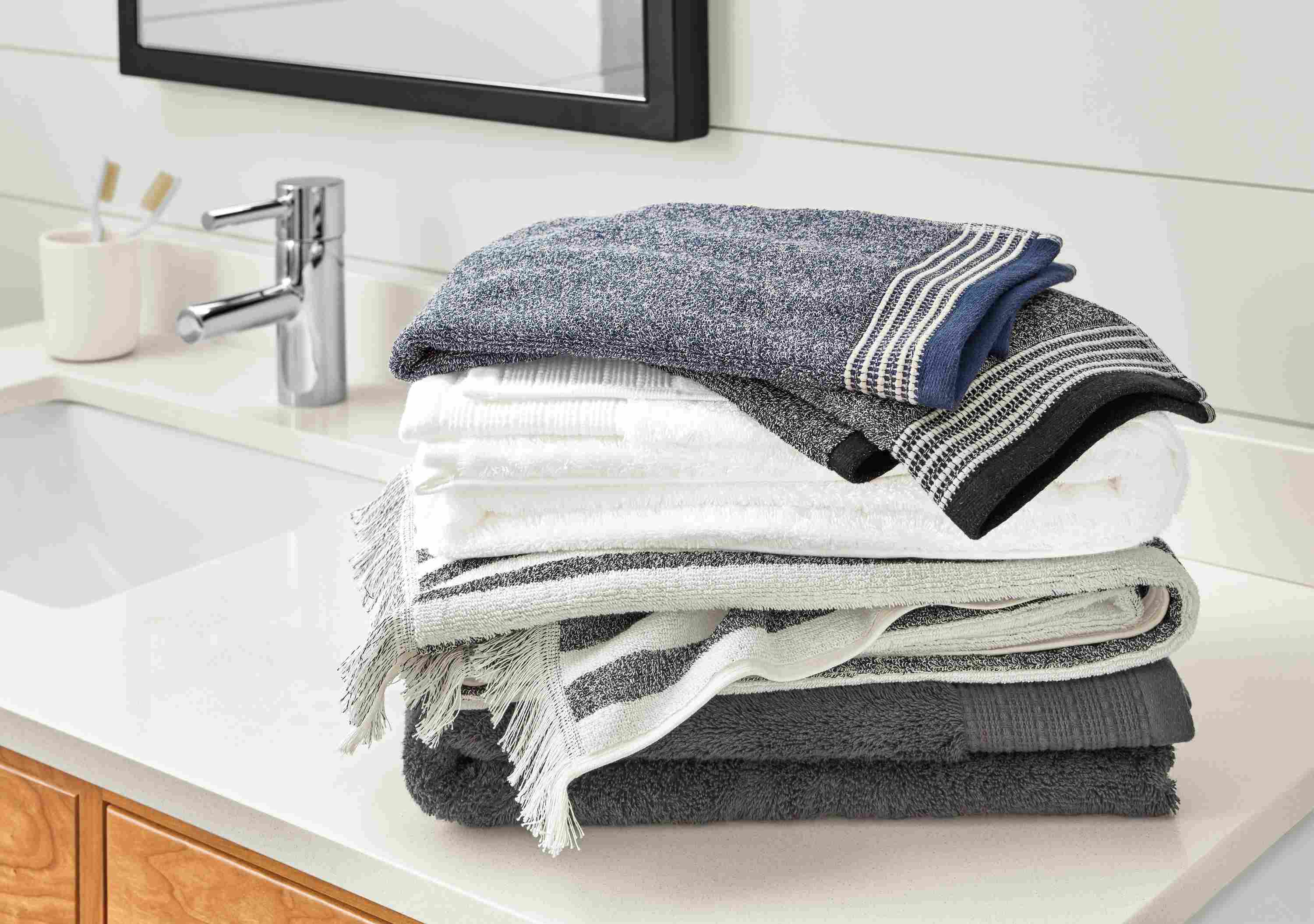 Detail of decorative bath textiles.