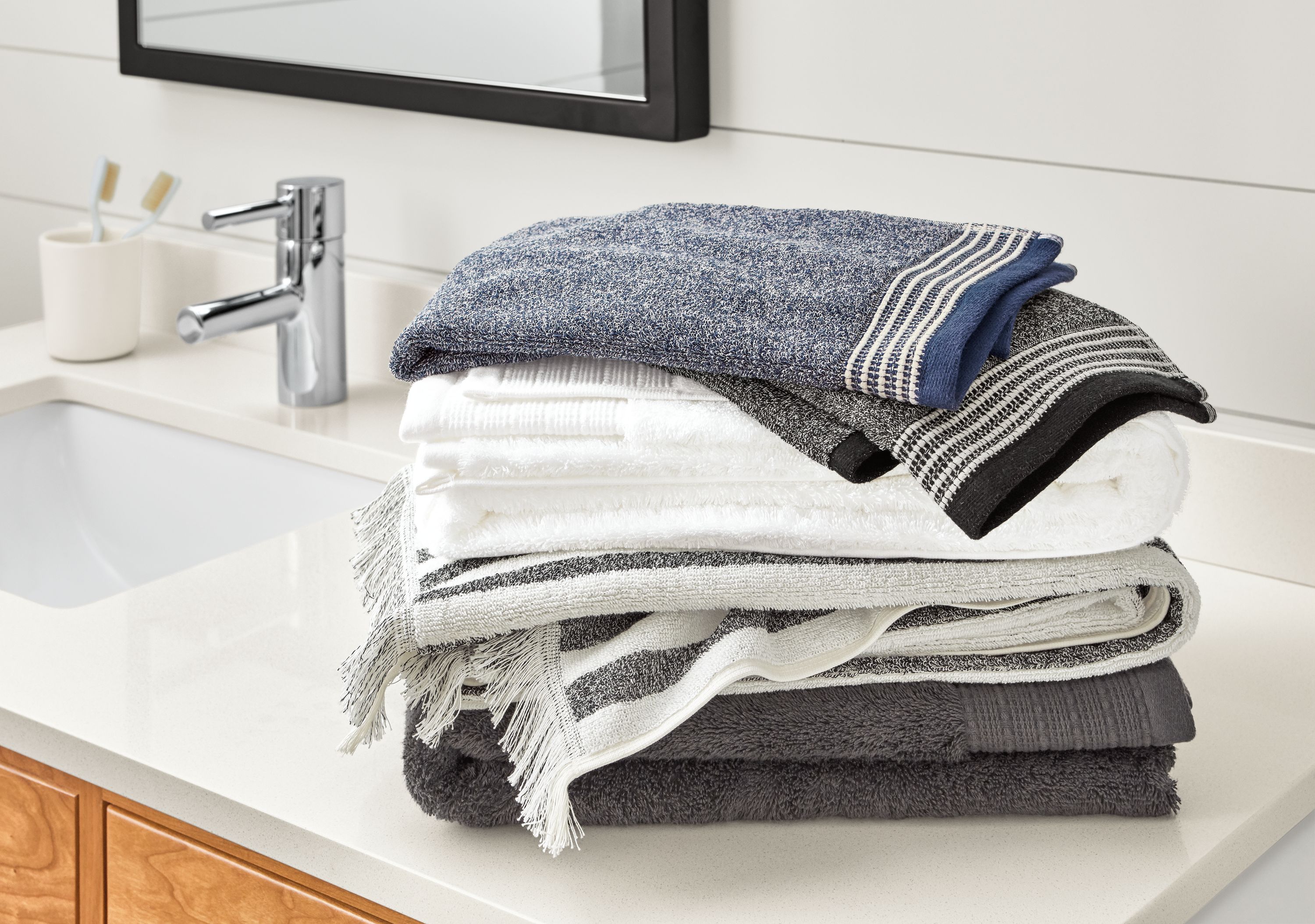 Detail of decorative bath textiles.