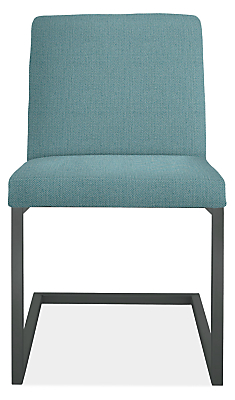 Front view of Finn Side Chair in Corso Fabric.
