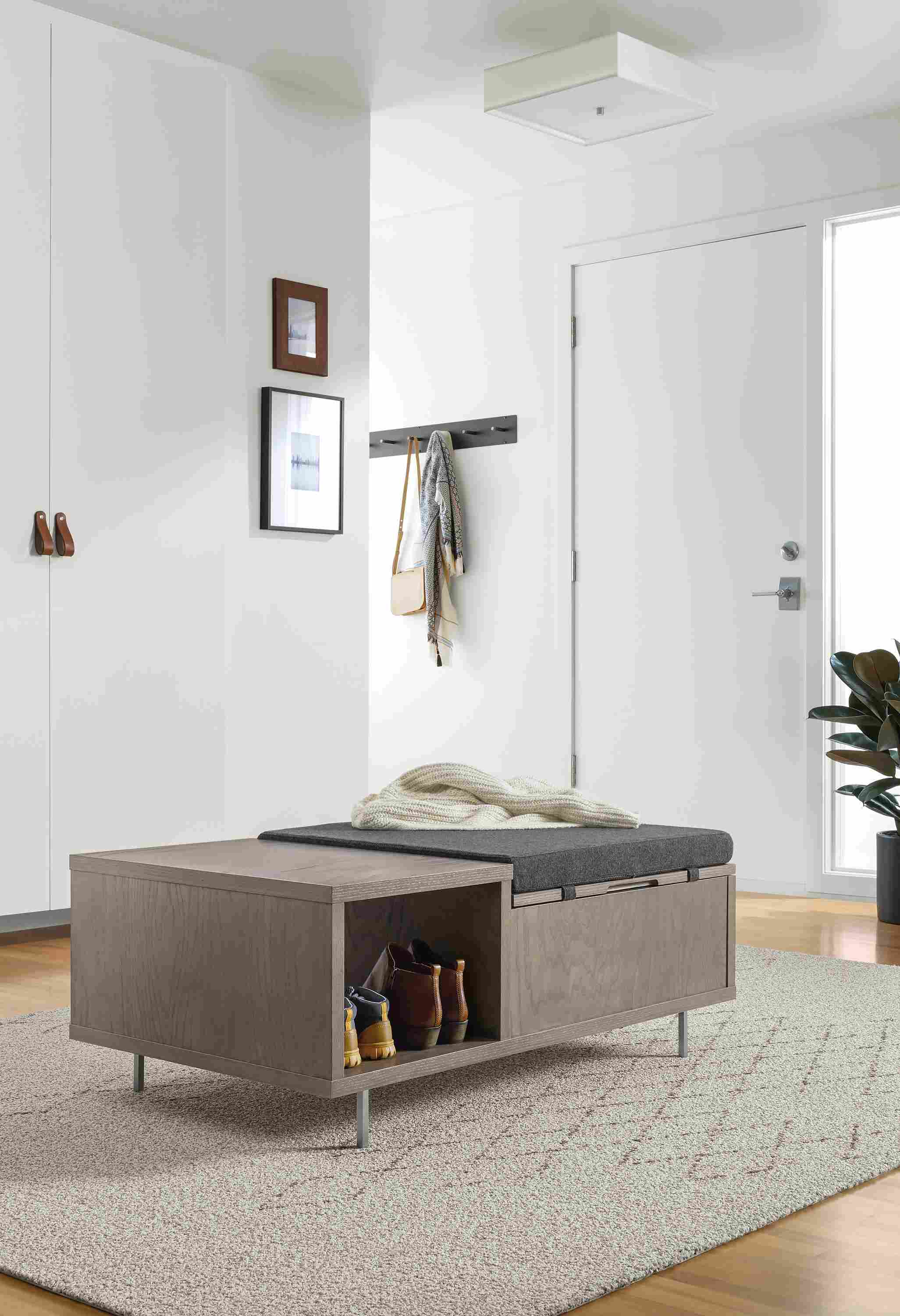 Side detail of Fleming storage coffee table.