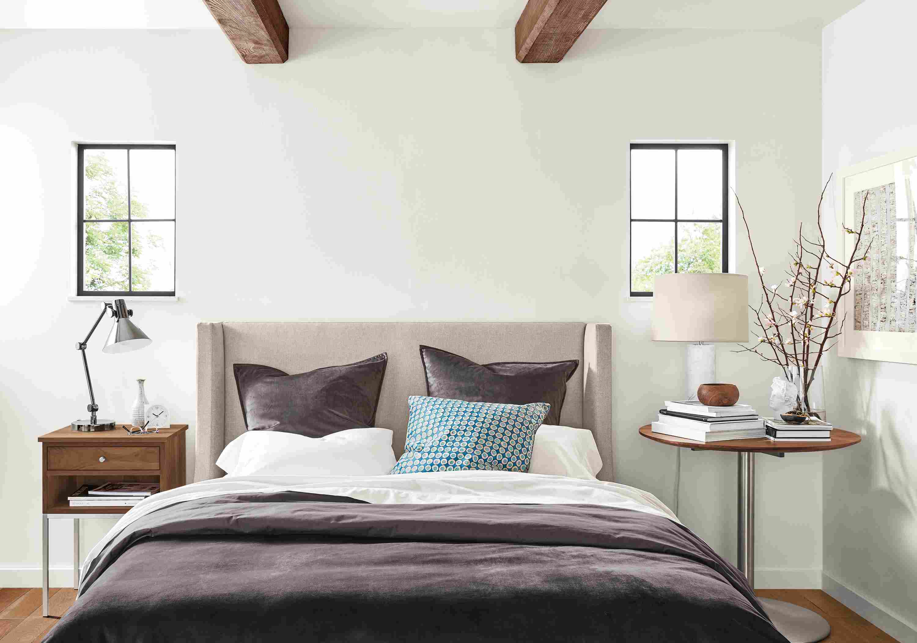 Detail of Fontaine duvet cover in charcoal.