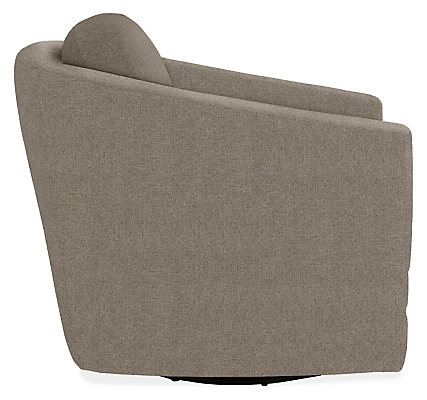 Side view of Ford Swivel Chair in Tatum Fog.