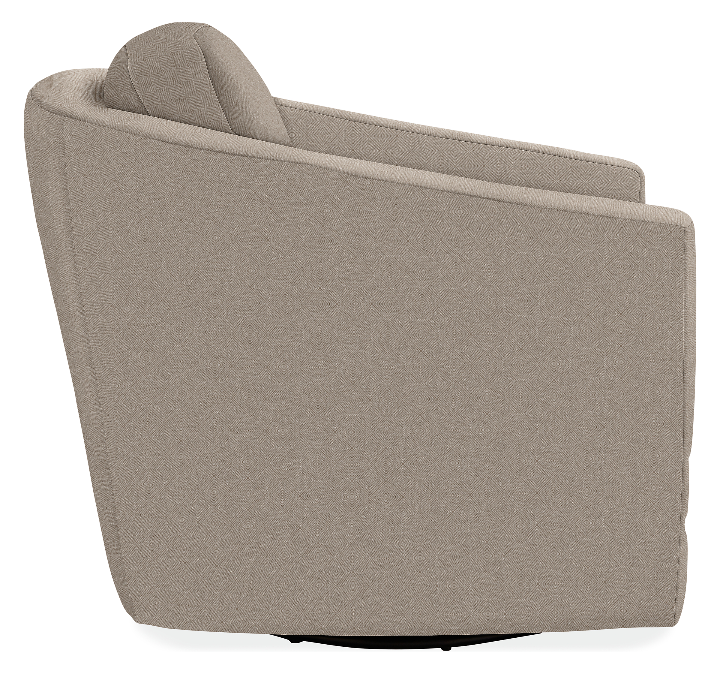Side view of Ford Swivel Chair in Giza Fog.