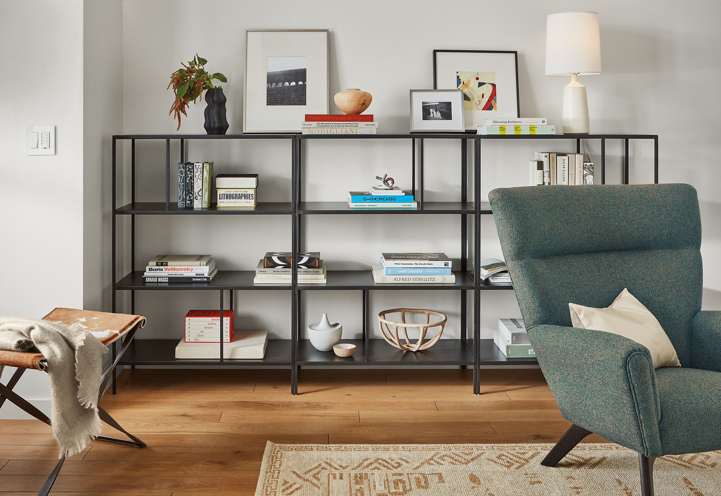 Natural Steel Foshay Bookcases