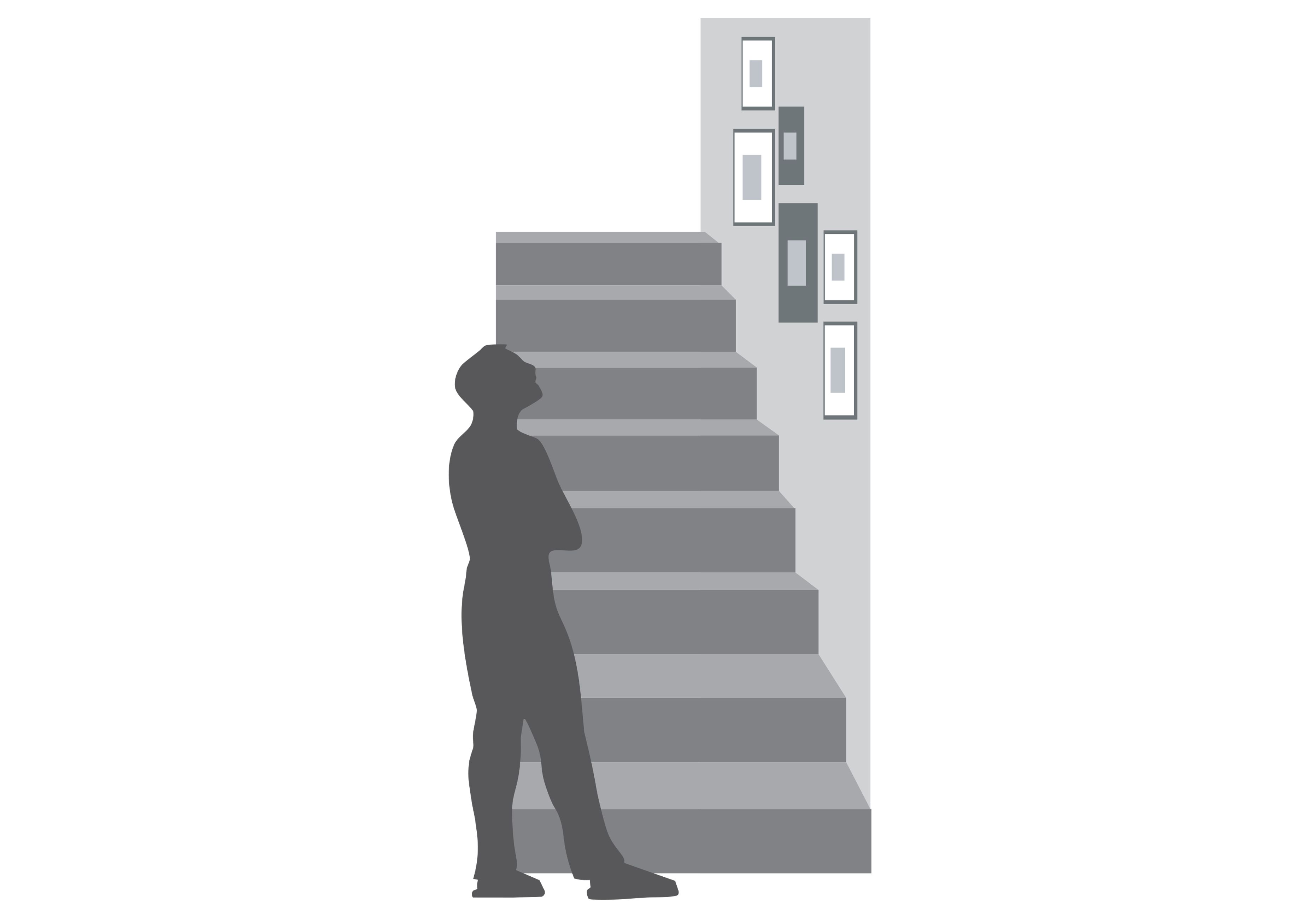 Stairway frame set right diagram.