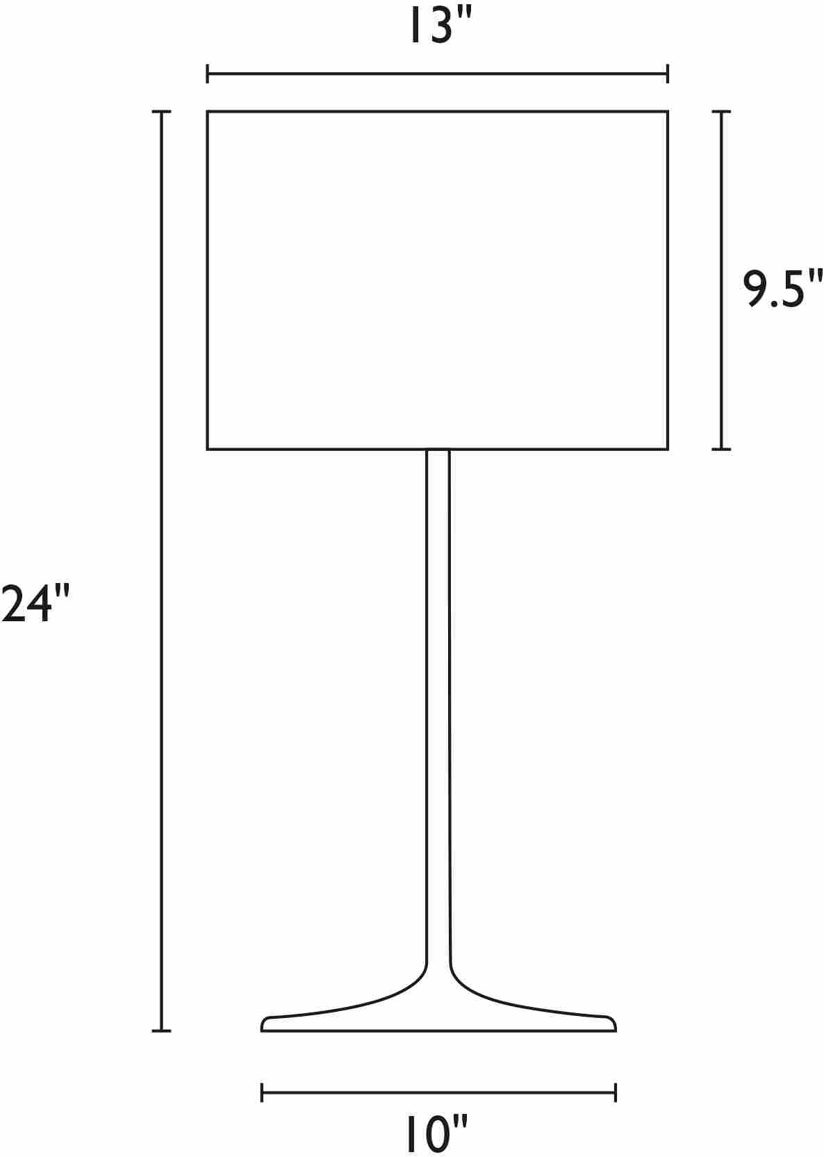 Fremont Table Lamp Dimension Drawing