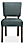 Front view of Georgia Side Chair in Tepic Haze with Charcoal Legs.