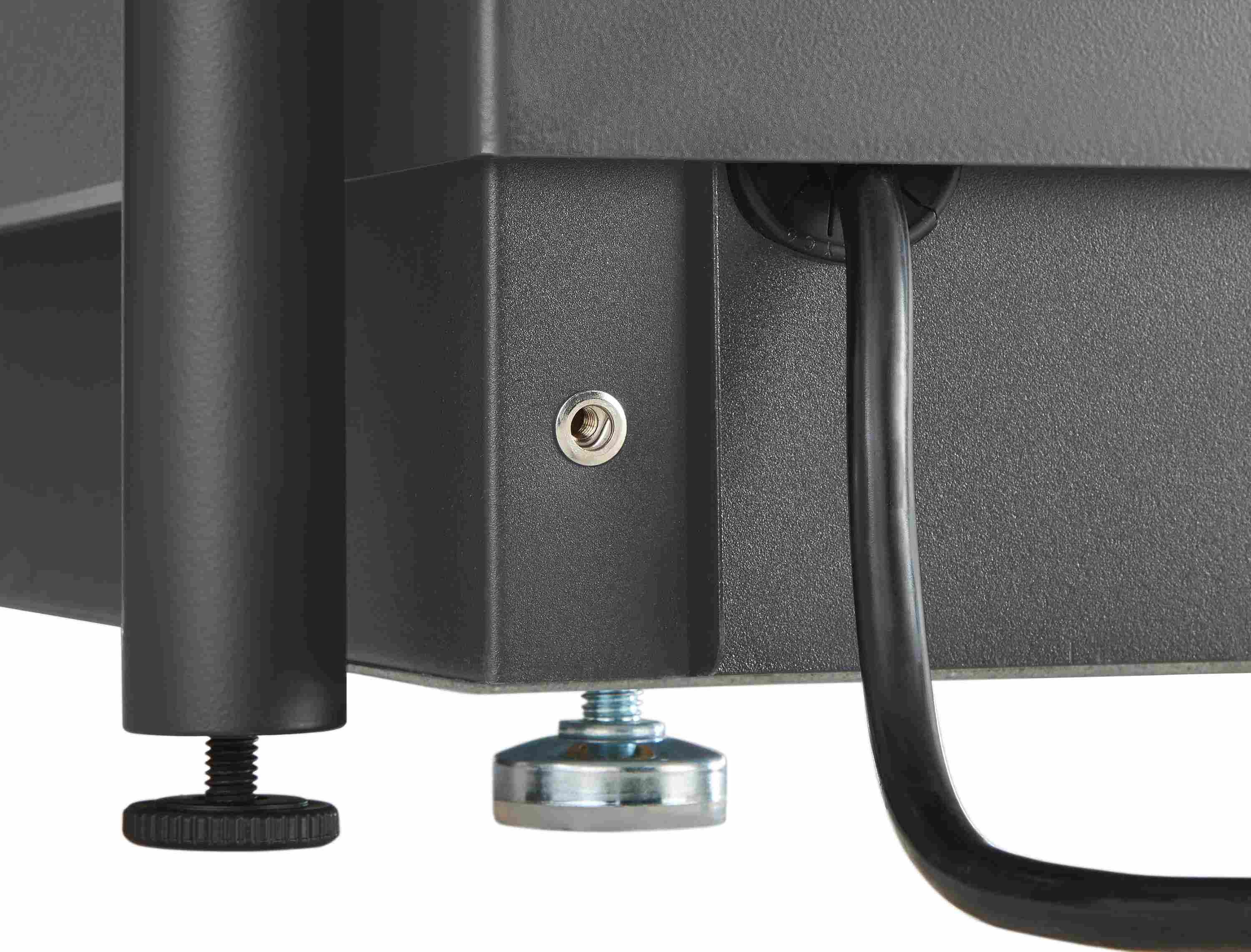 base detail of Granger 28-wide Outdoor Cabinet with Metal Door Fridge in HDPE.