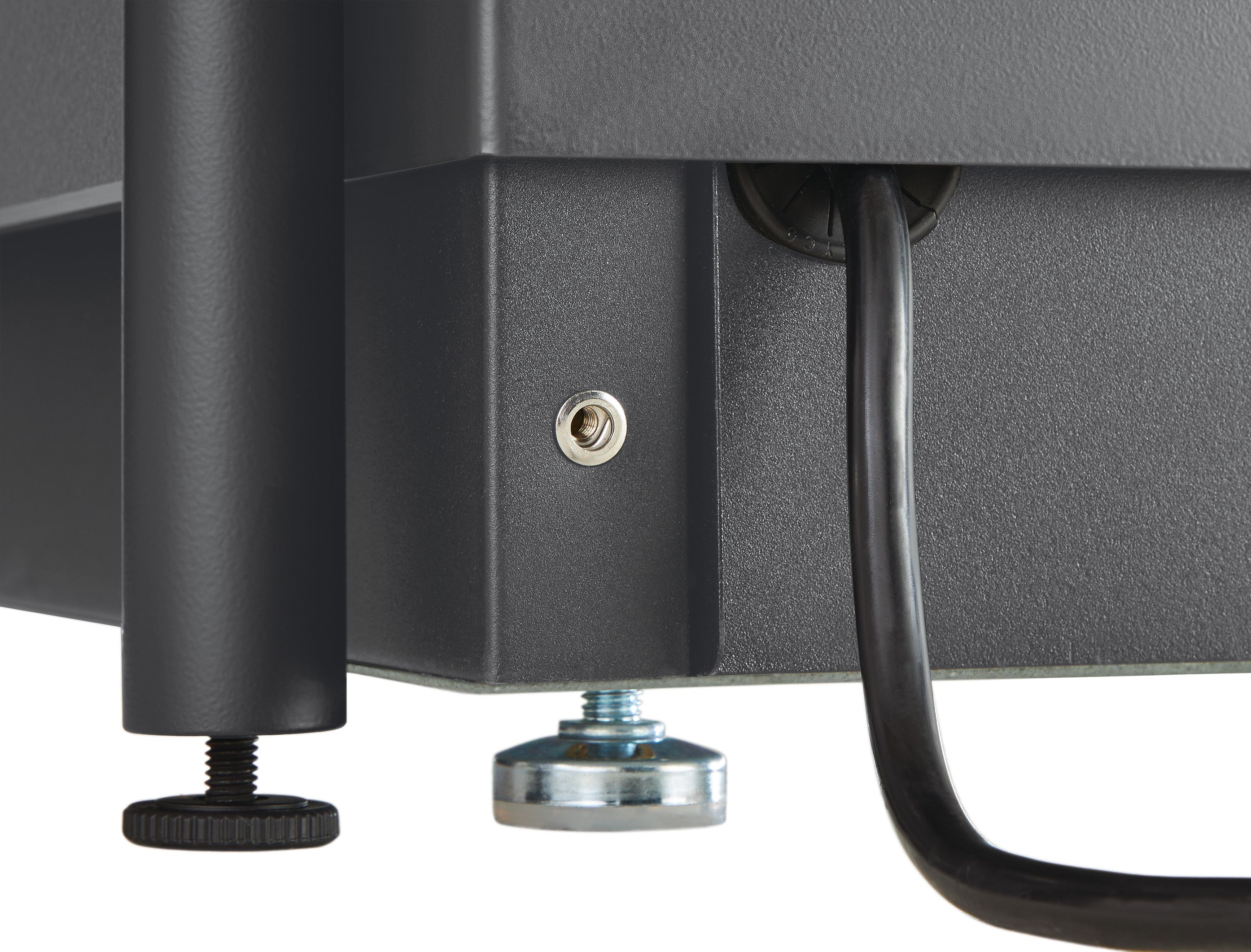 base detail of Granger 28-wide Outdoor Cabinet with Metal Door Fridge in HDPE.