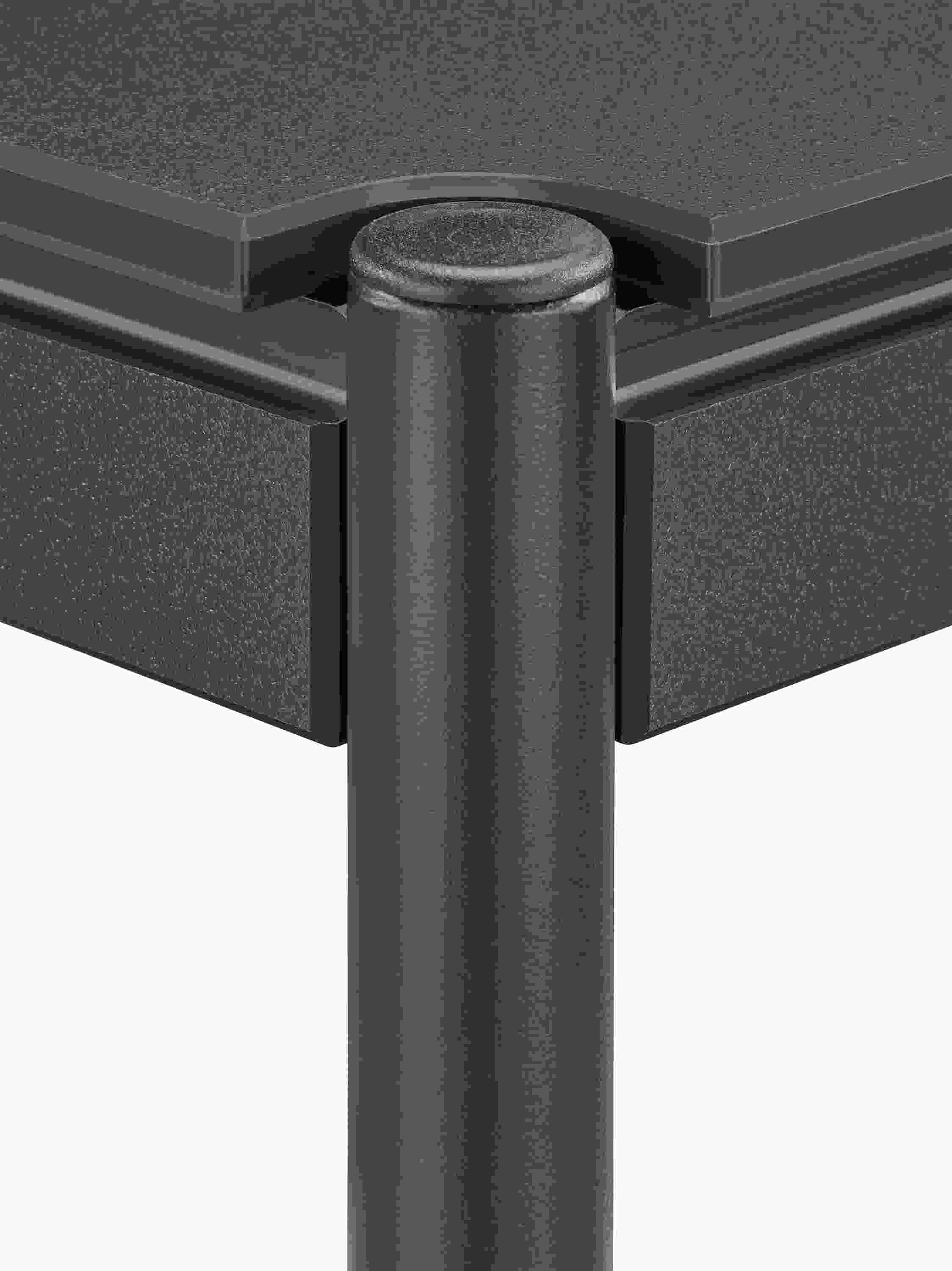 corner detail of Granger 24-wide Outdoor Two-Shelf Kitchen Island.