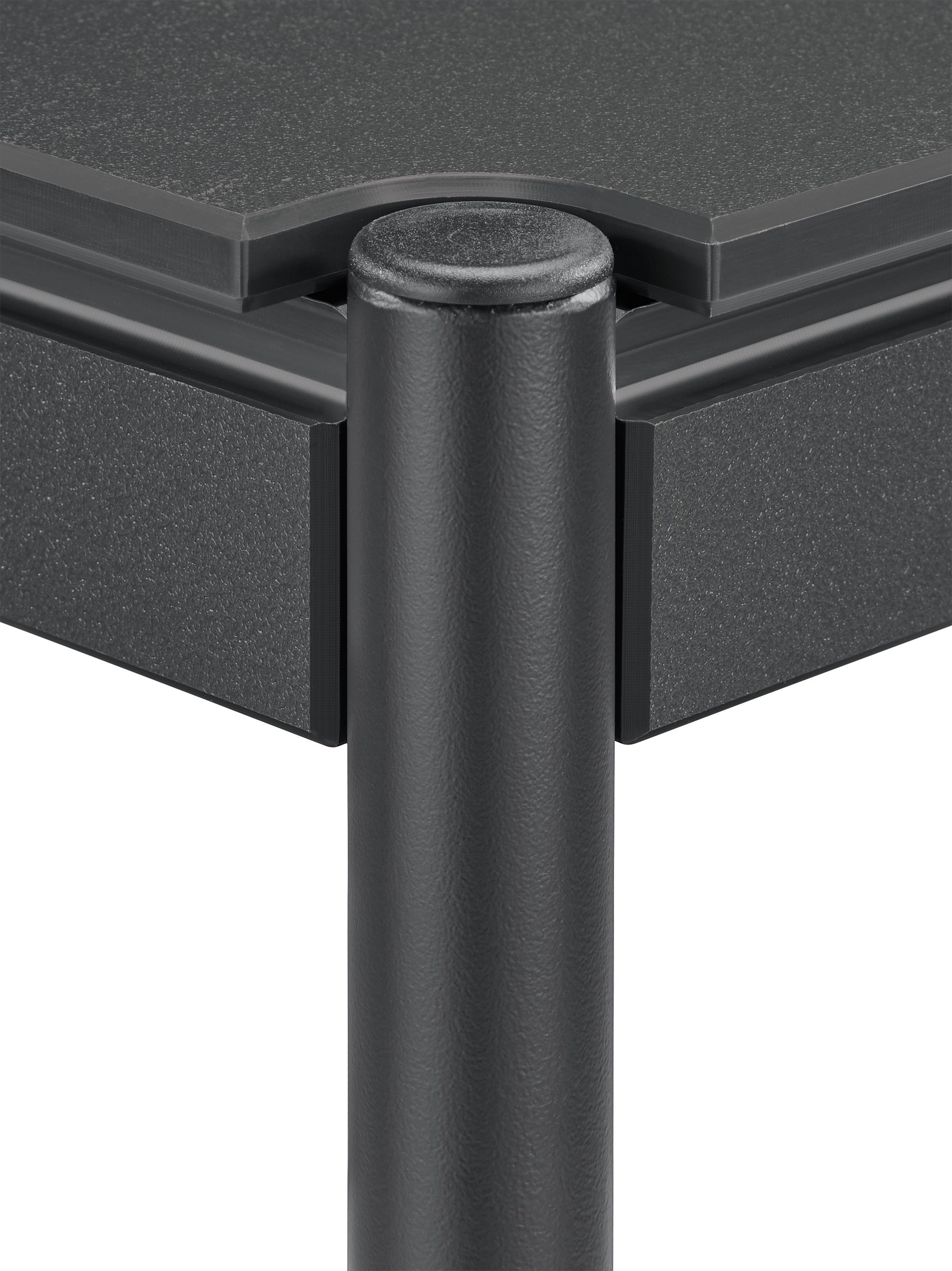 corner detail of Granger 24-wide Outdoor Two-Shelf Kitchen Island.
