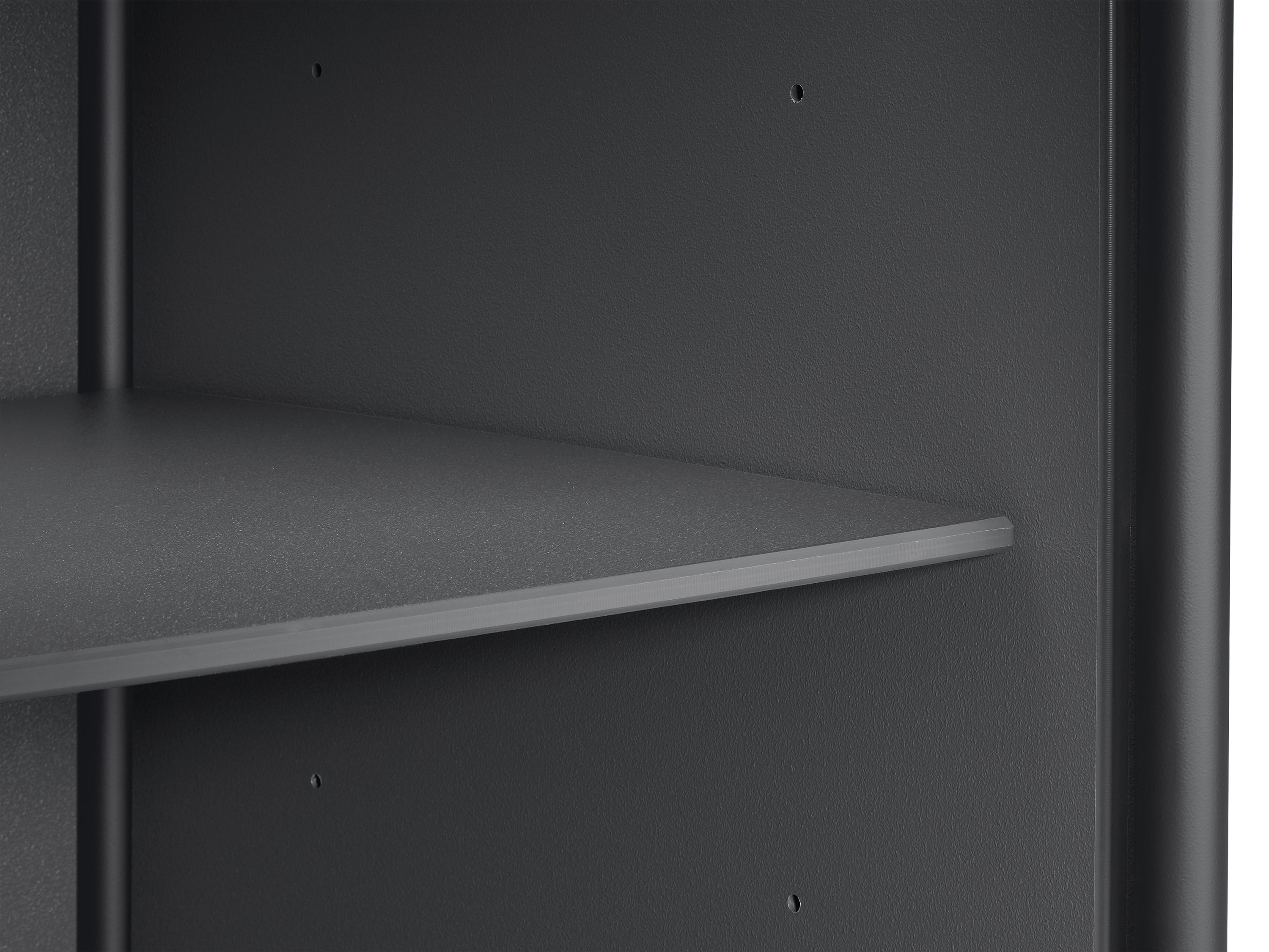 interior shelf detail of Granger 48-wide Outdoor Kitchen Storage Cabinet in gray HDPE.