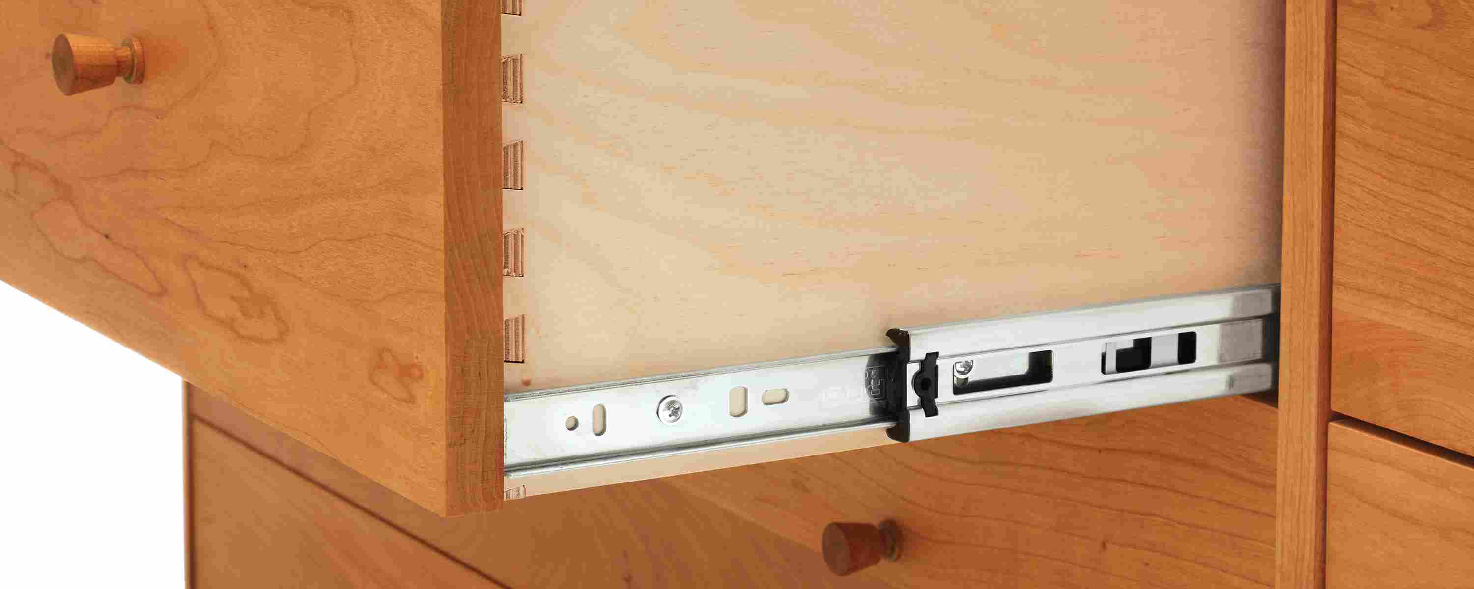 Detail of Grove 72w 20d 34h Six-Drawer Dresser.