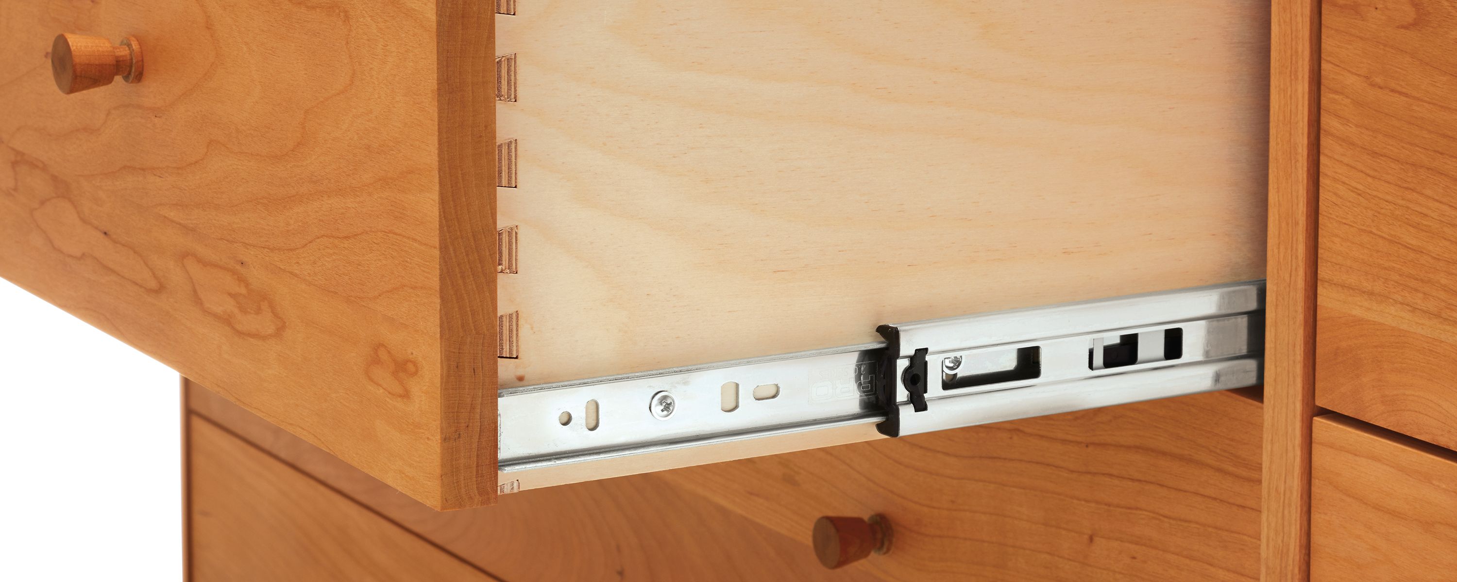 Detail of Grove 72w 20d 34h Six-Drawer Dresser.