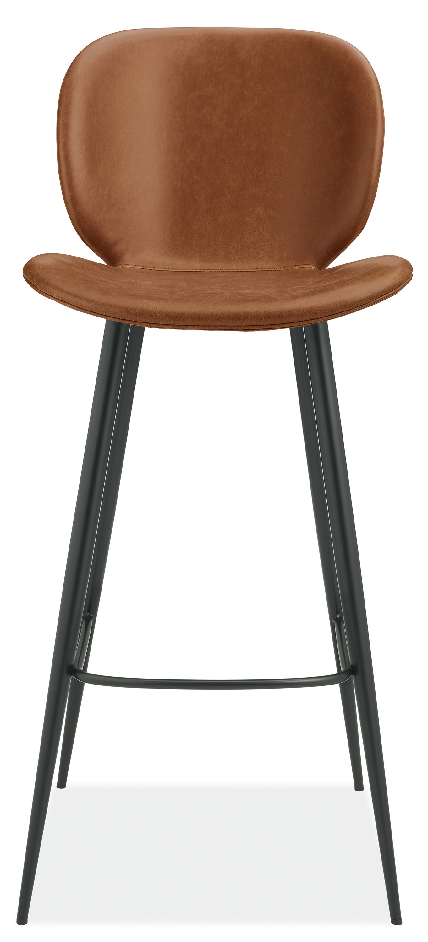 Front view of Gwen Bar Stool in Nola Leather.