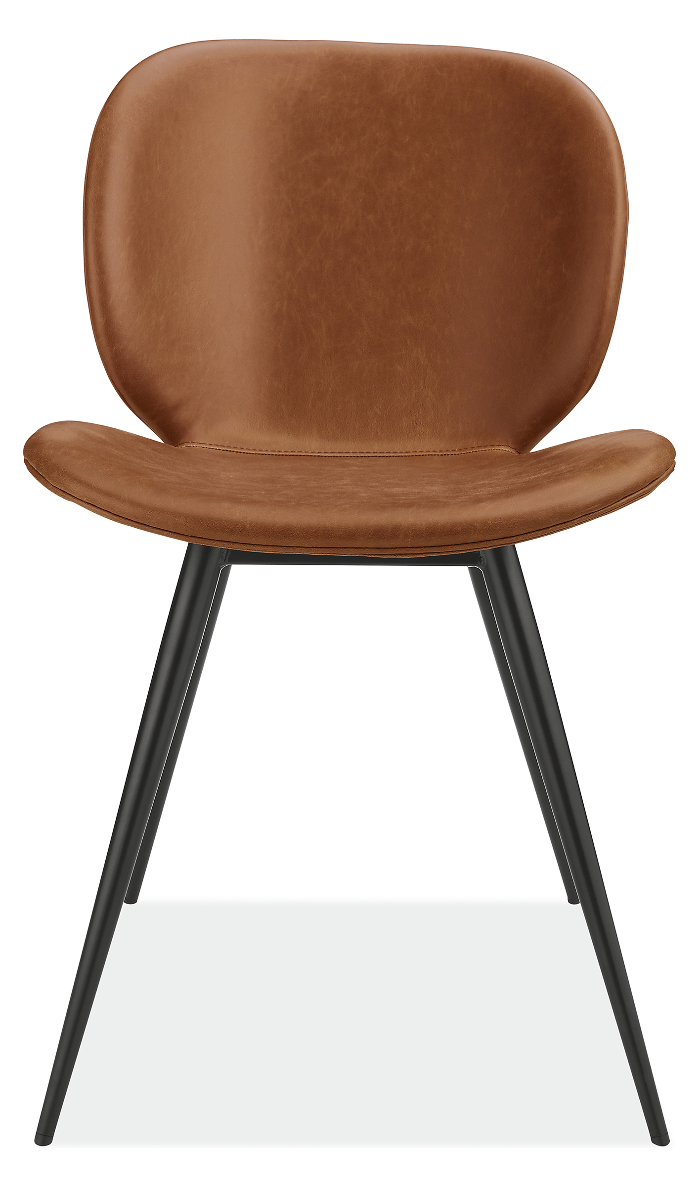 Detail of Gwen dining chair in synthetic leather.