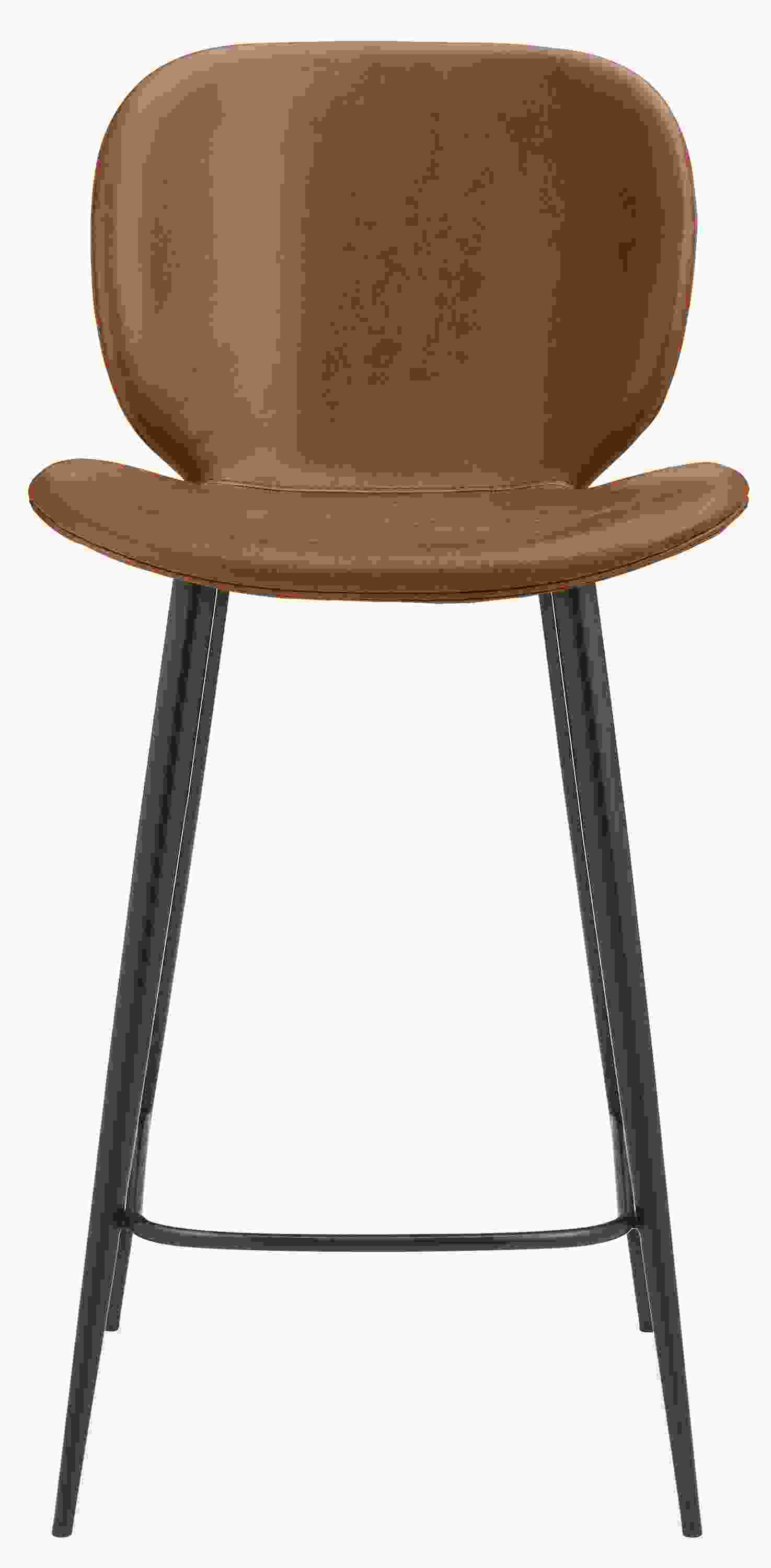 Front view of Gwen Counter Stool in Nola Leather.