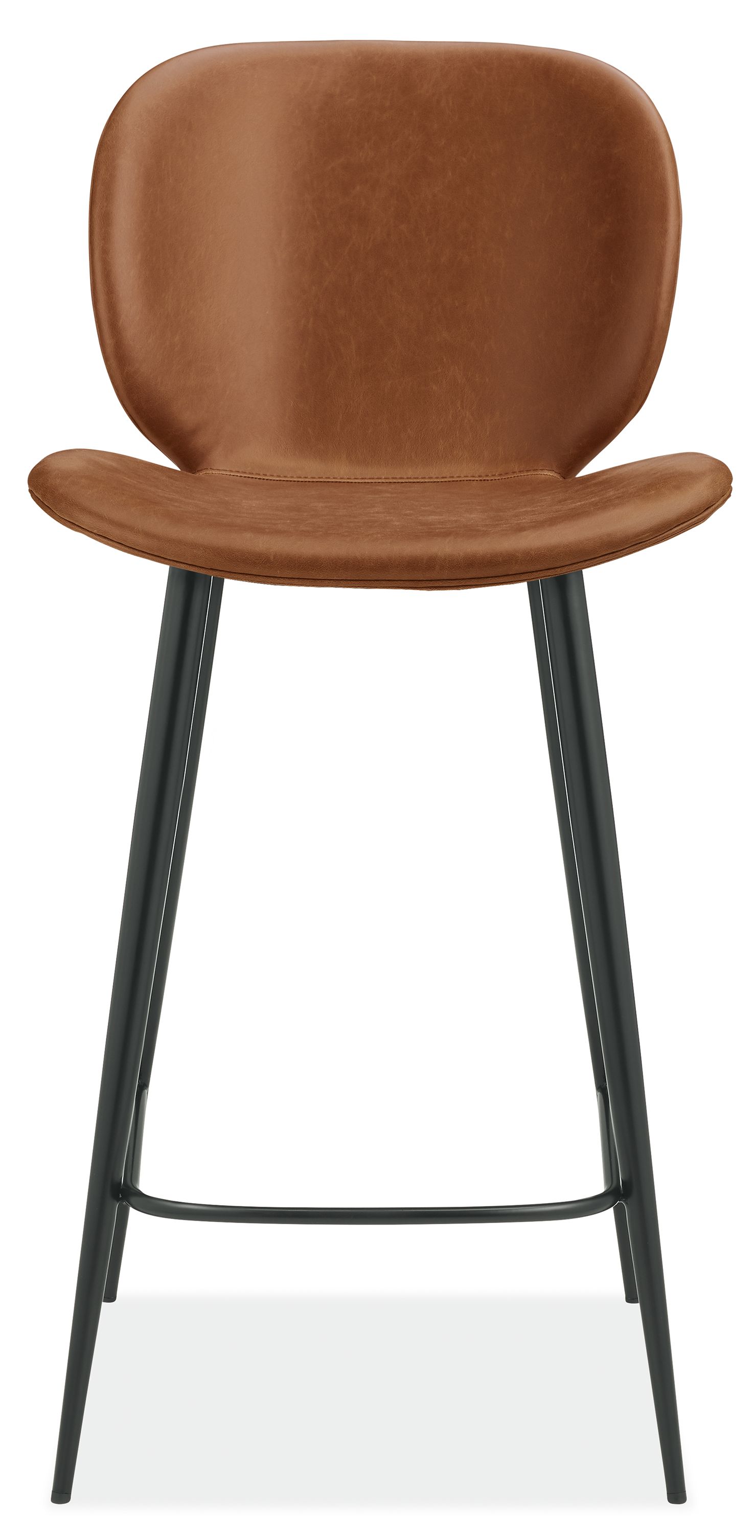 Front view of Gwen Counter Stool in Nola Leather.