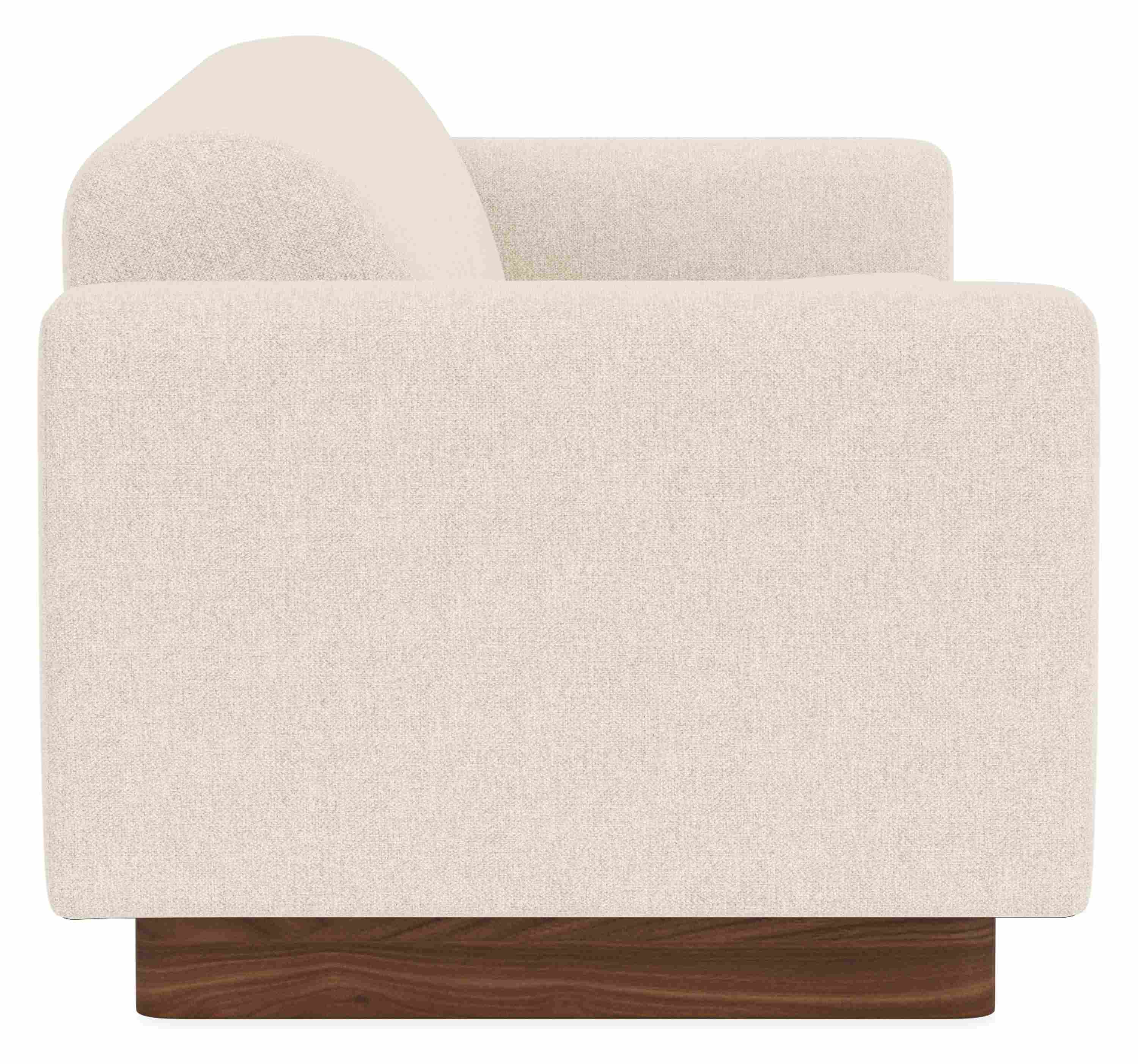 Side view of Harmon 95-wide Sofa in Tepic Ivory.