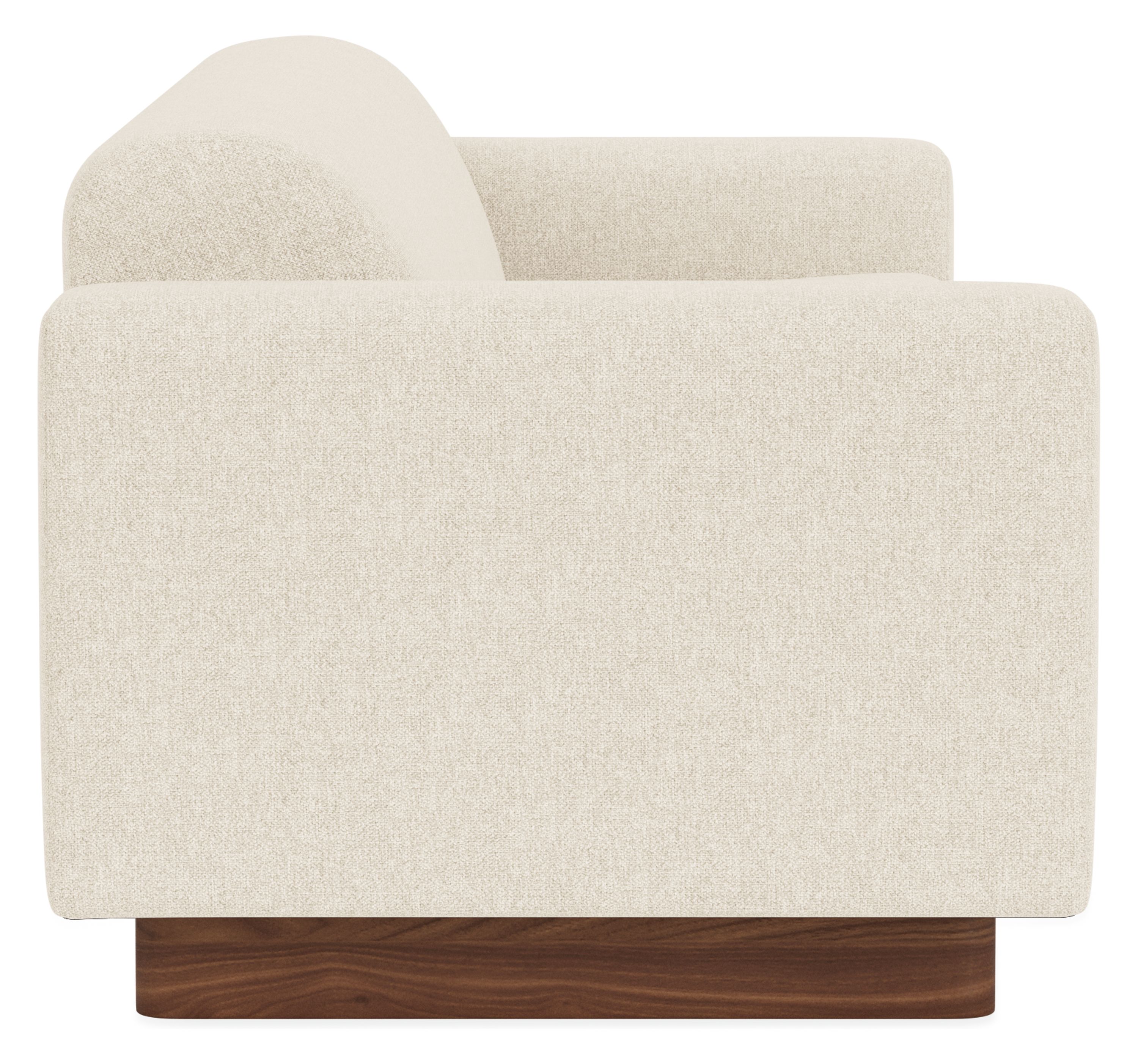 Side view of Harmon 95-wide Sofa in Tepic Ivory.