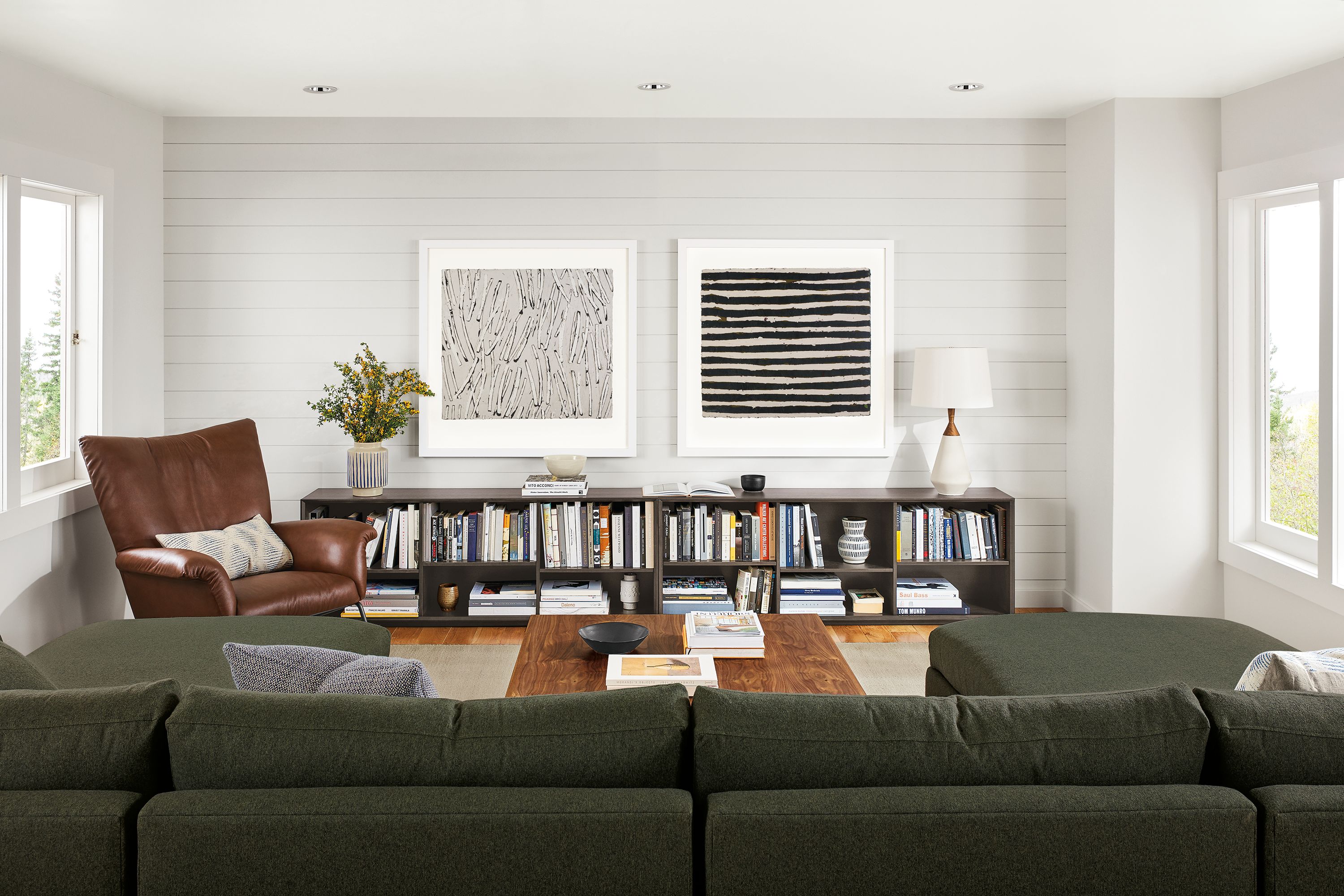 Detail of Antje Hassinger framed art pieces.