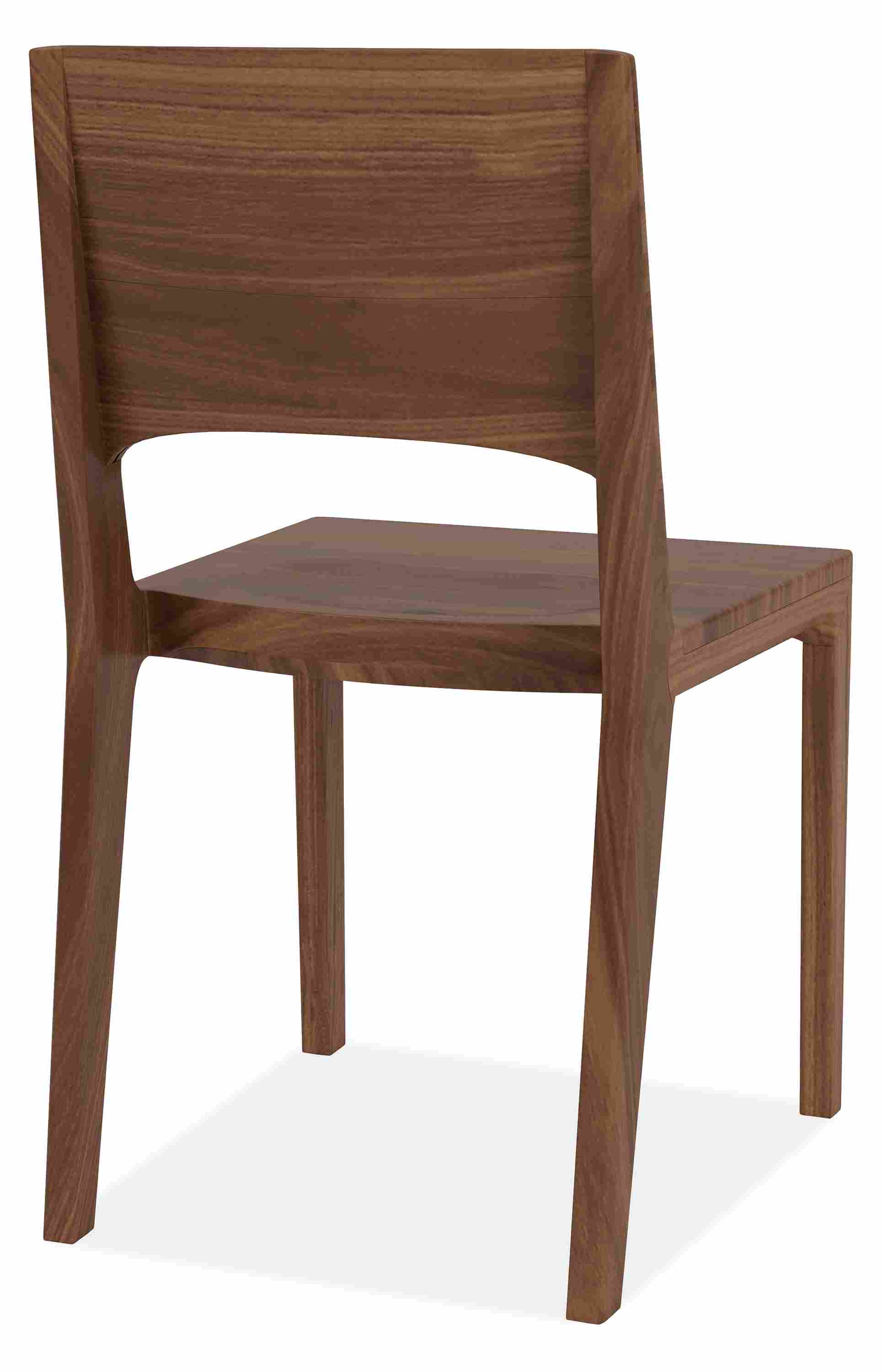 Back view of Haven Side Chair in Walnut.