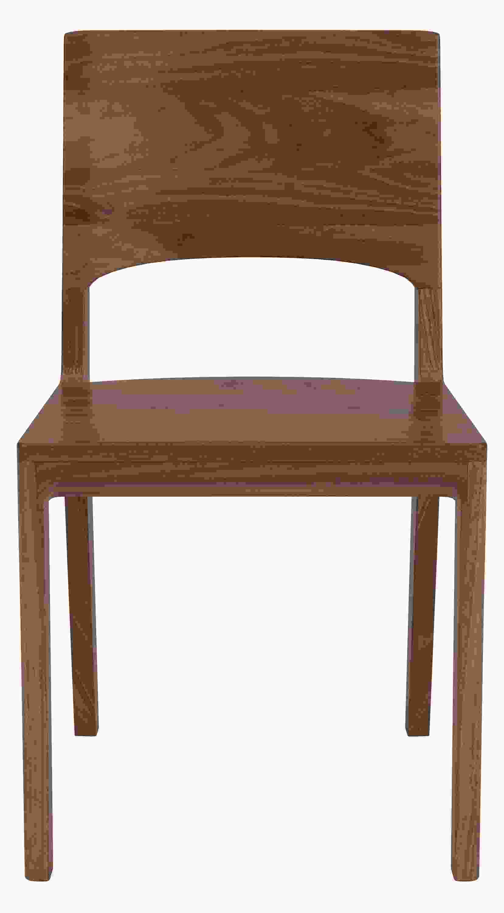 Front view of Haven Side Chair in Walnut.