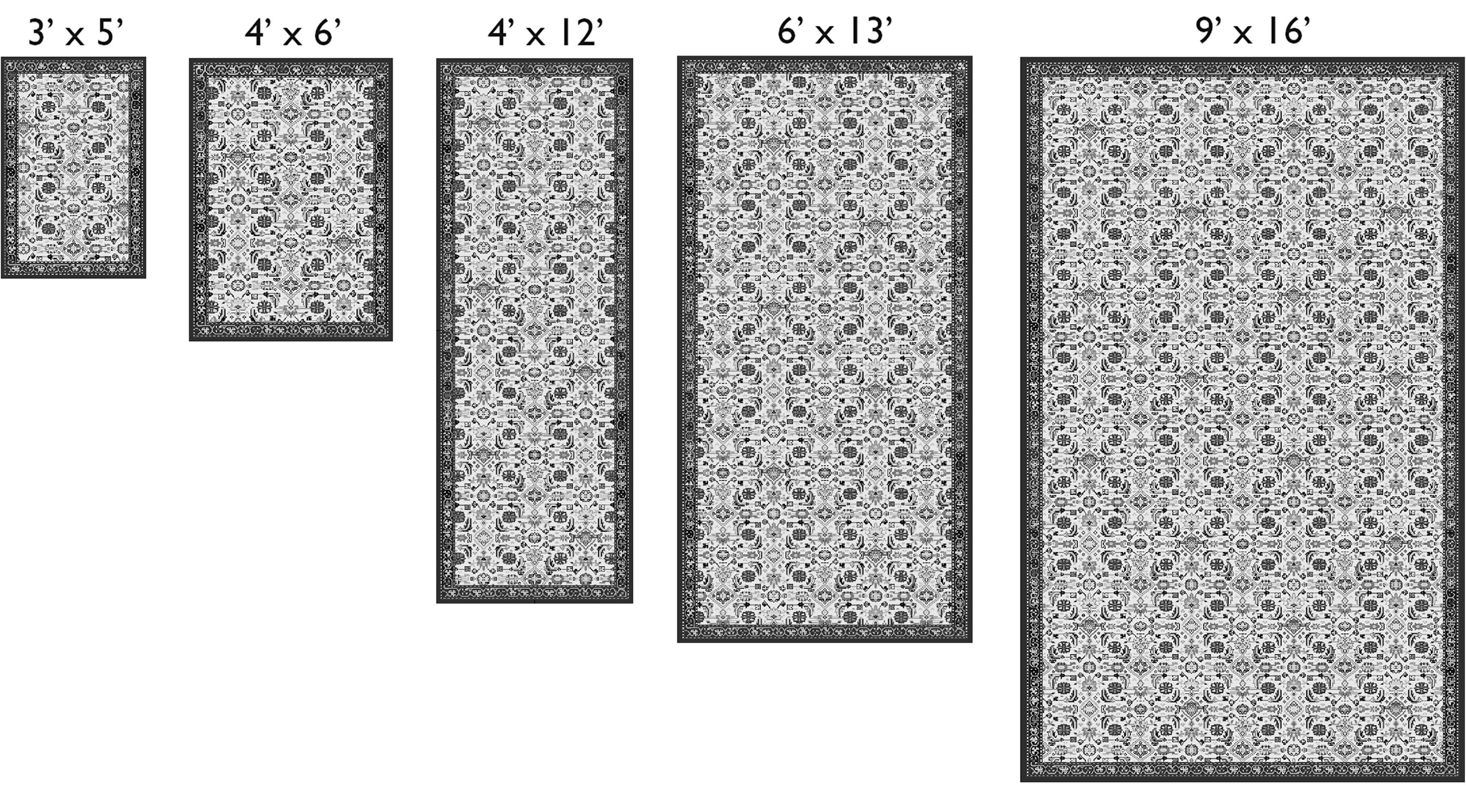 Helena Custom Rectangle/Square Rug Pattern Guide.