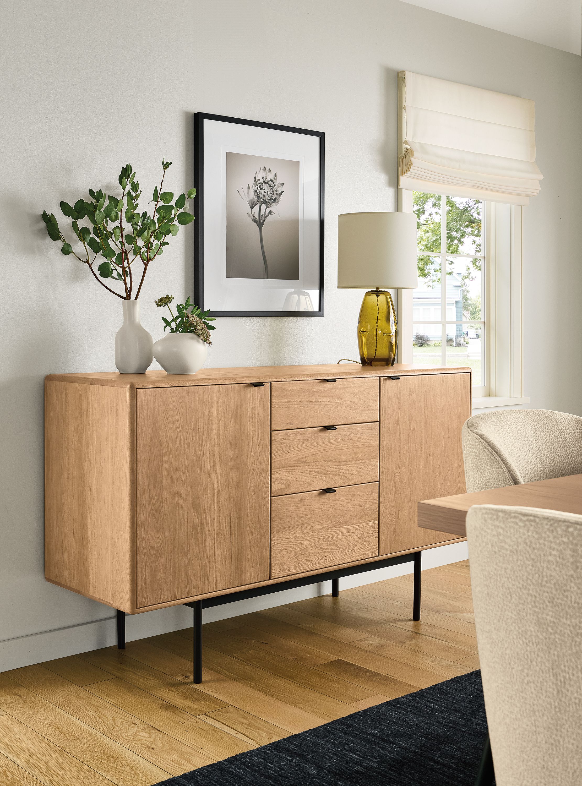 60w cabinet in oak with rye stain