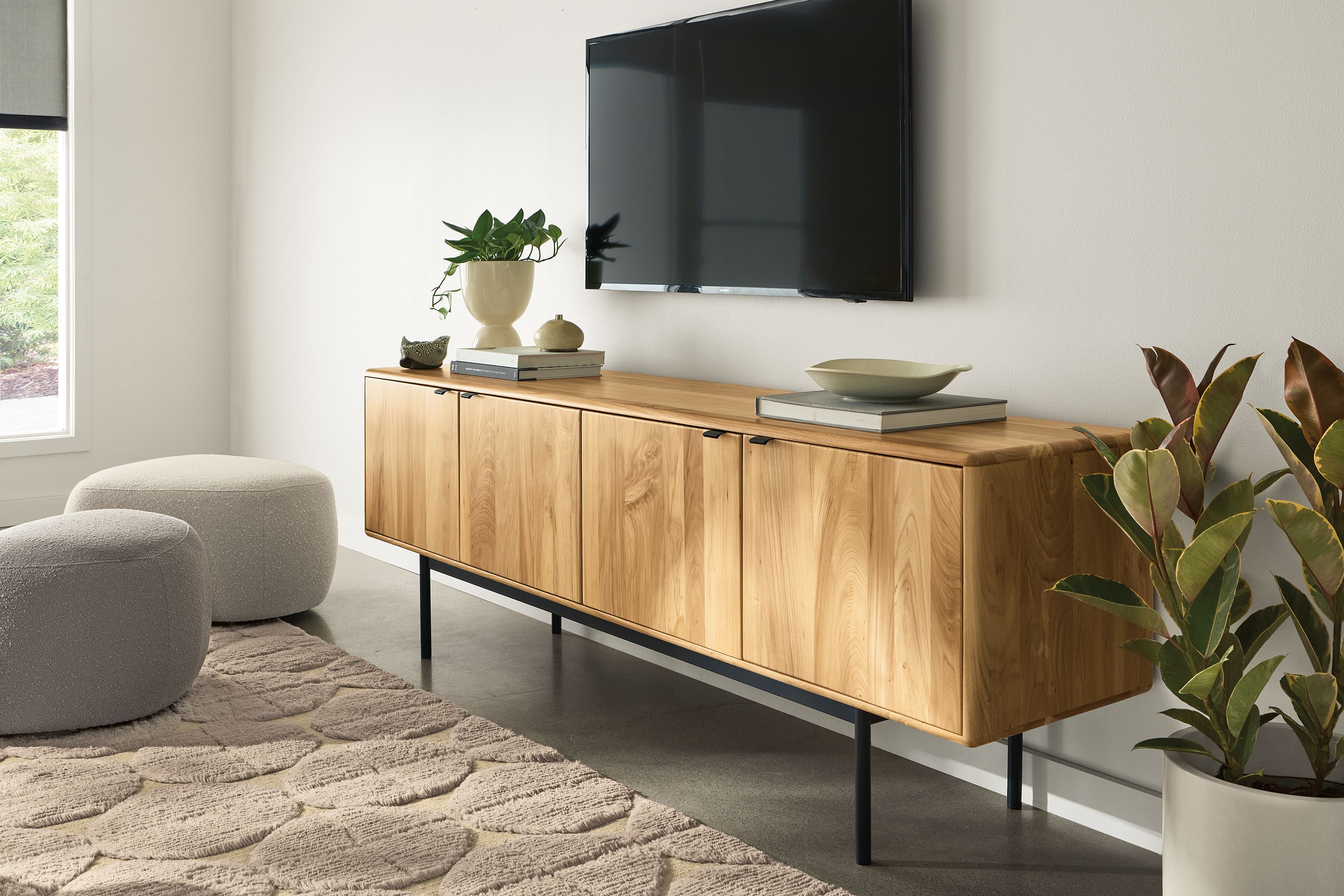 80w cabinet in reclaimed elm/graphite