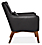 Side view of Hillard Chair in Lecco Leather.