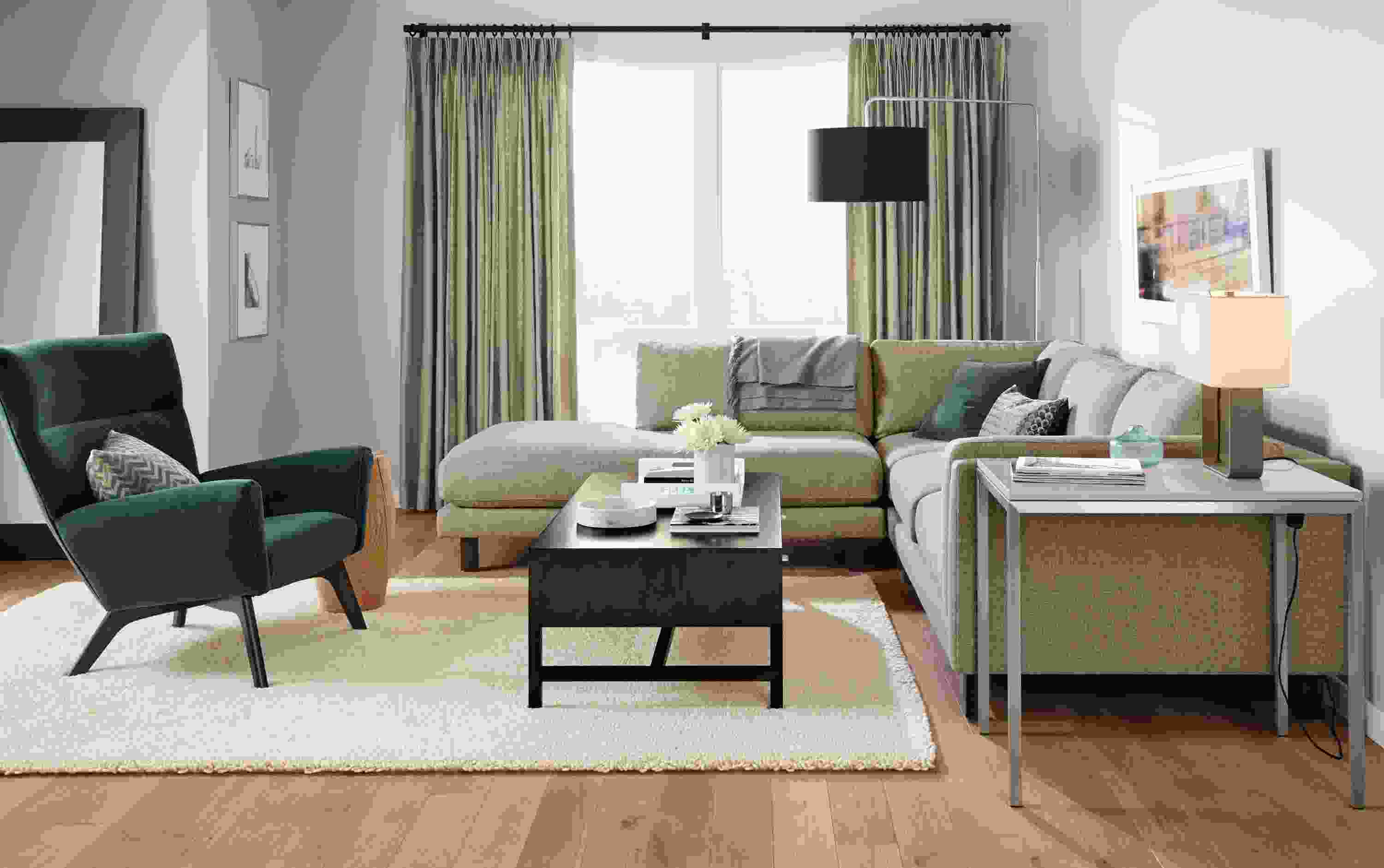 Detail of Holden three-piece sectional.