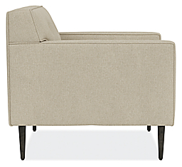 Side view of Holmes 30 Chair in Sumner Linen.
