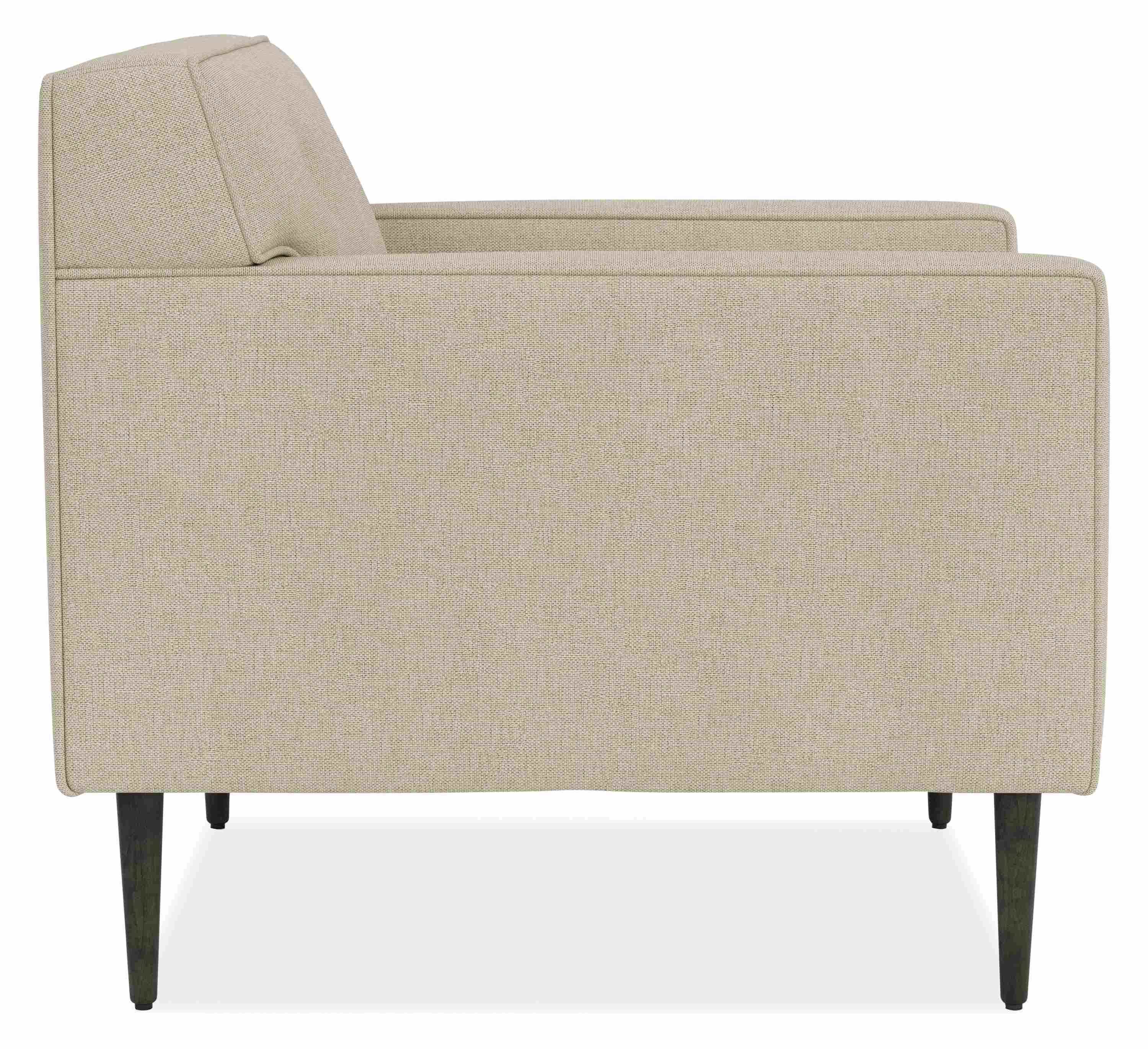 Side view of Holmes 30 Chair in Sumner Linen.