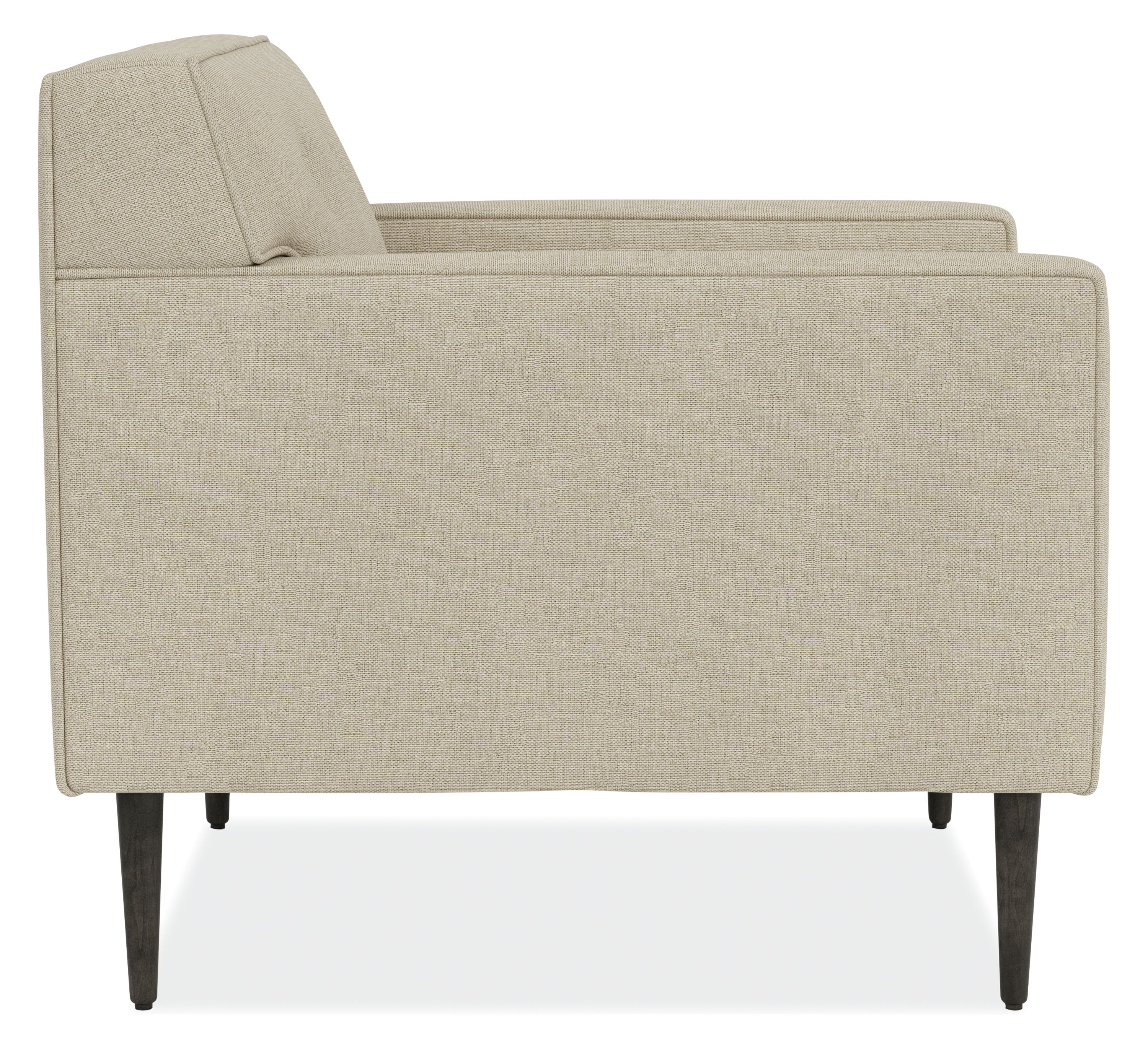 Side view of Holmes 30 Chair in Sumner Linen.