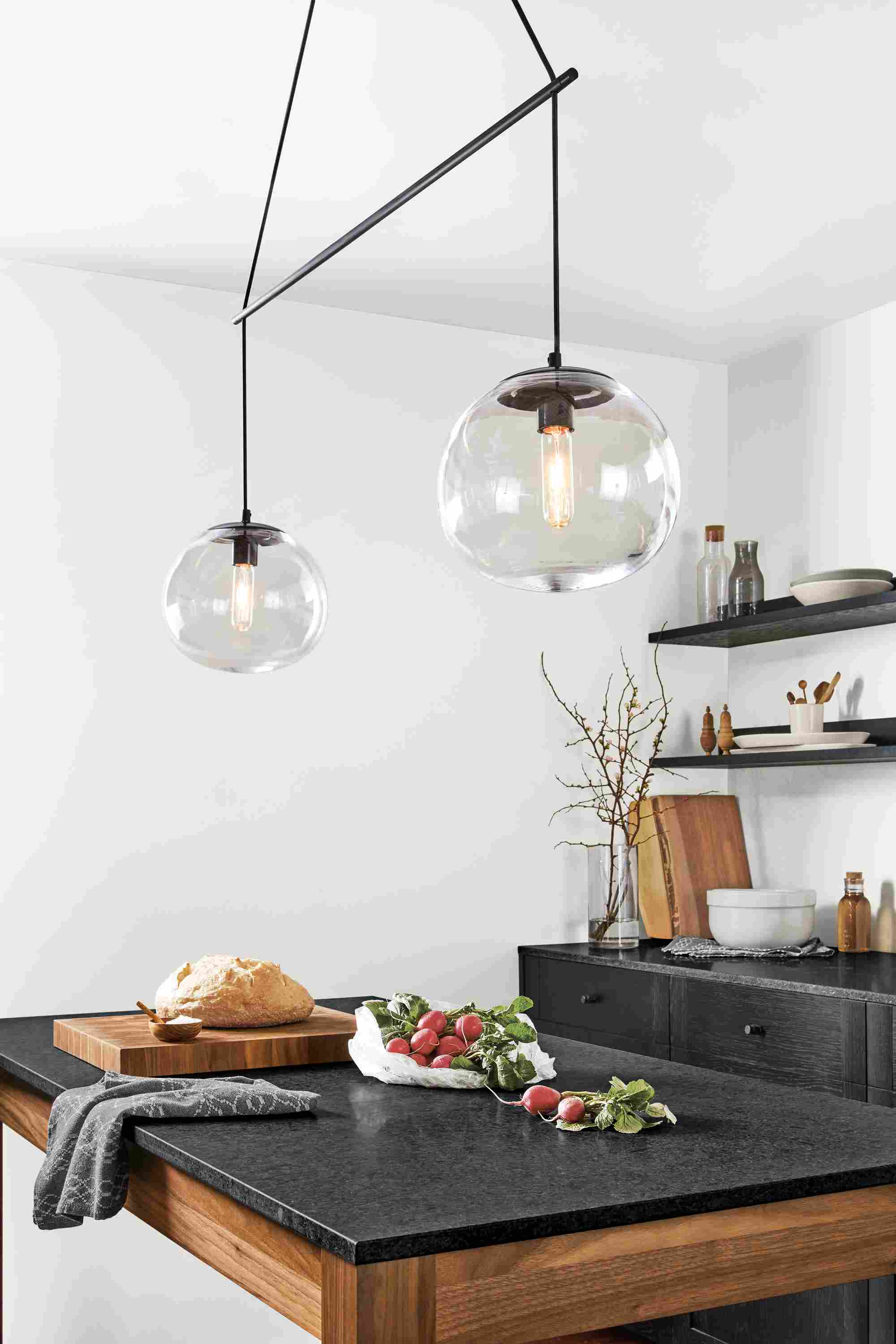 Detail of Howard double pendant fixture.