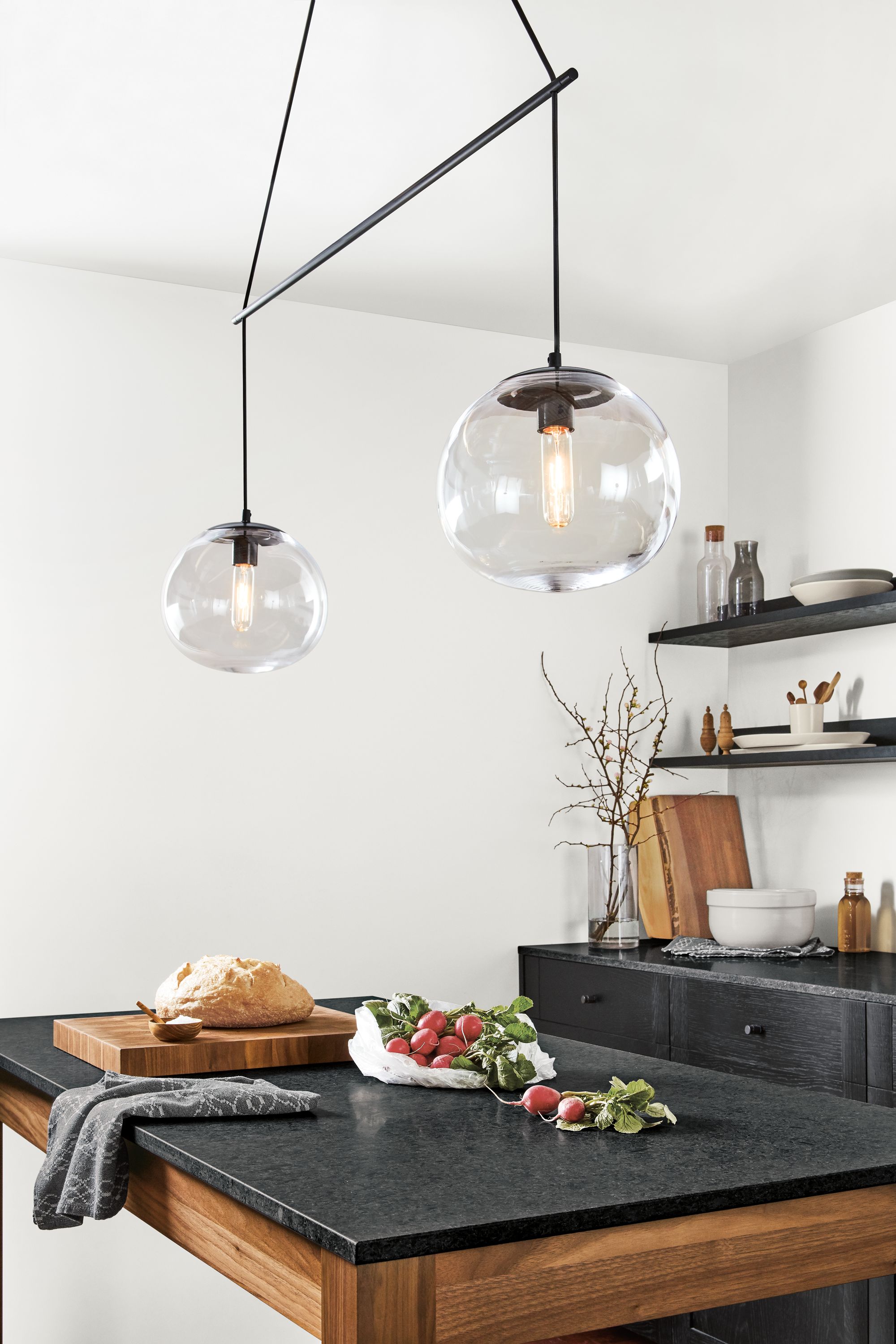 Detail of Howard double pendant fixture.