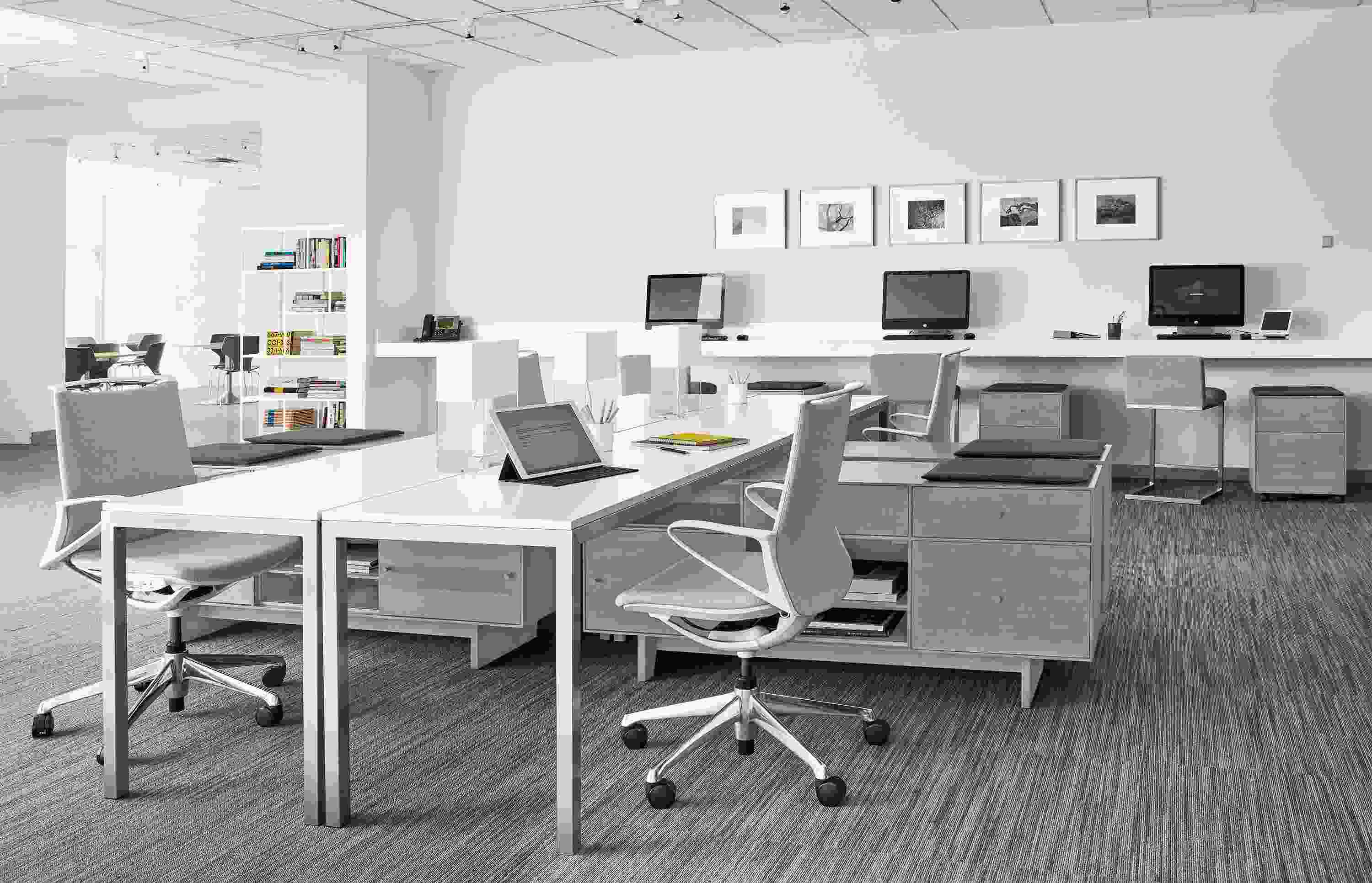 Open concept office with Hudson benching.