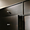 Detail of Hudson 72-wide Ten-Drawer Dresser in Charcoal with Stainless Steel Base.
