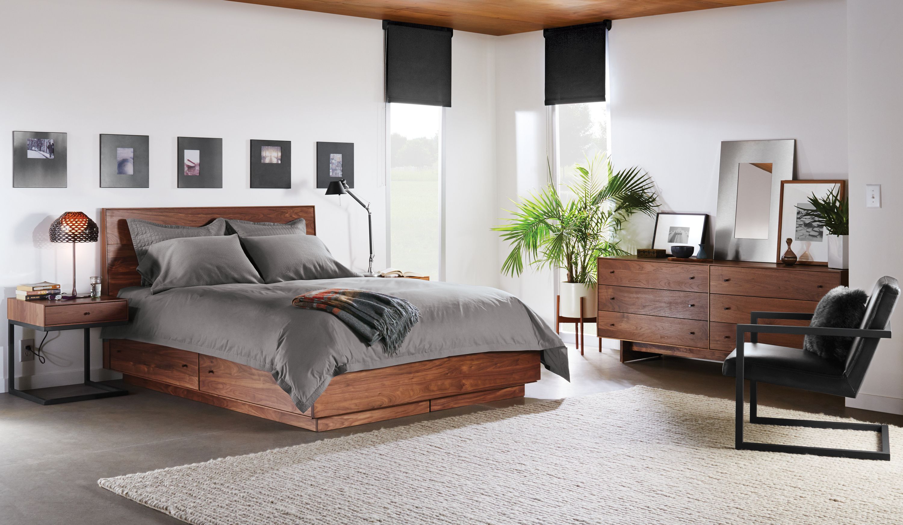 Hudson king store storage bed