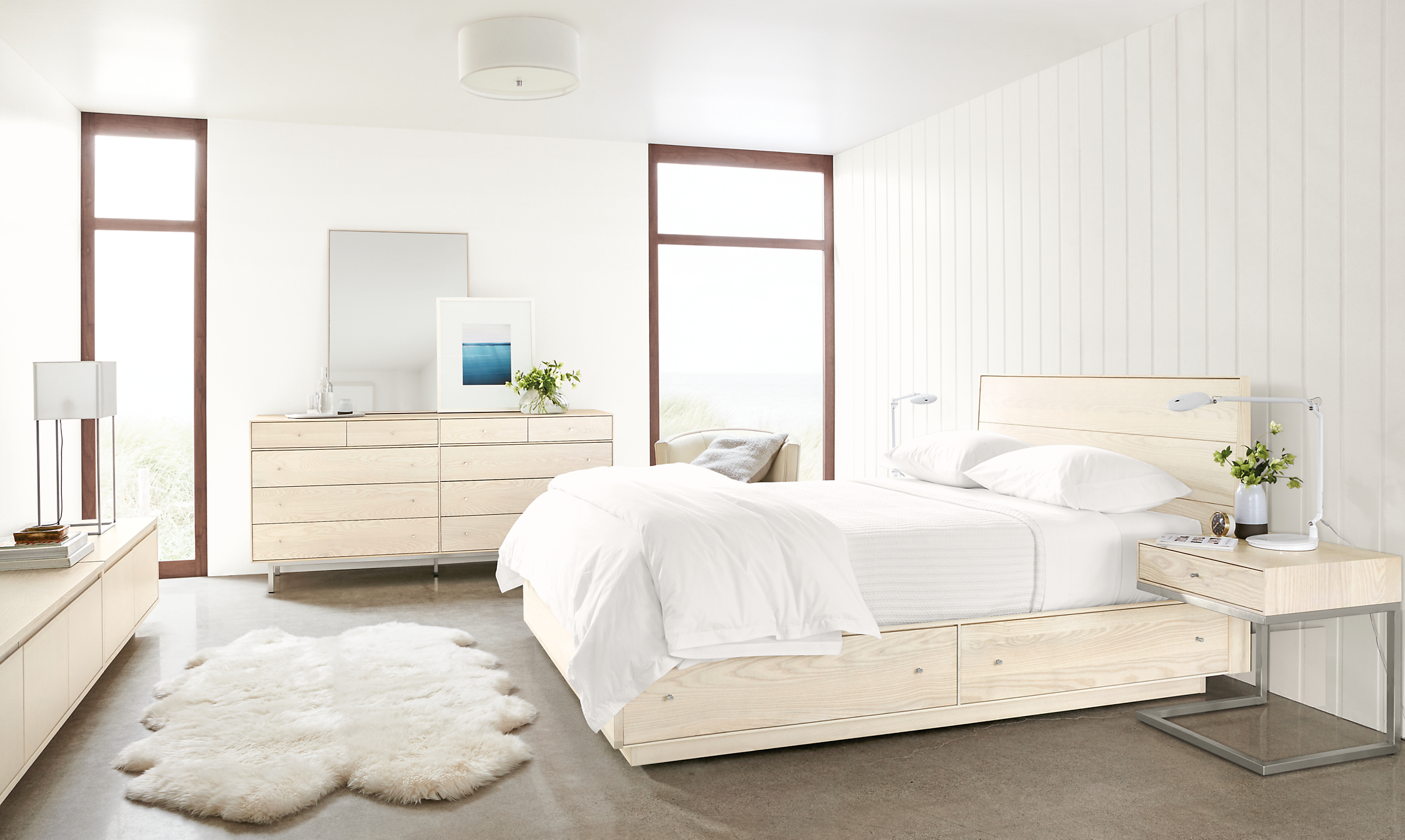 Hudson bedroom collection in sand stain.