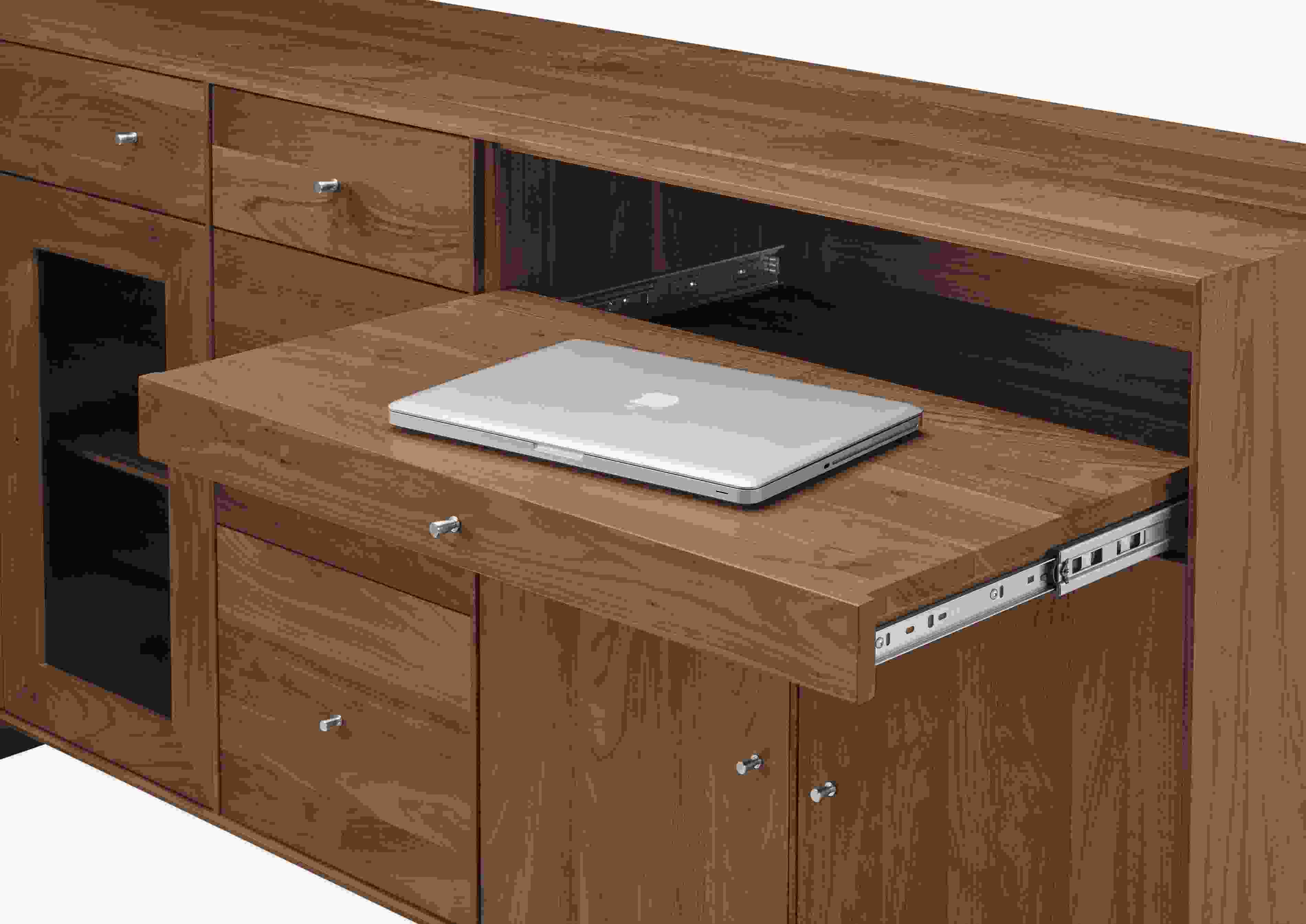 Detail of Hudson Custom Pull-out work surface.