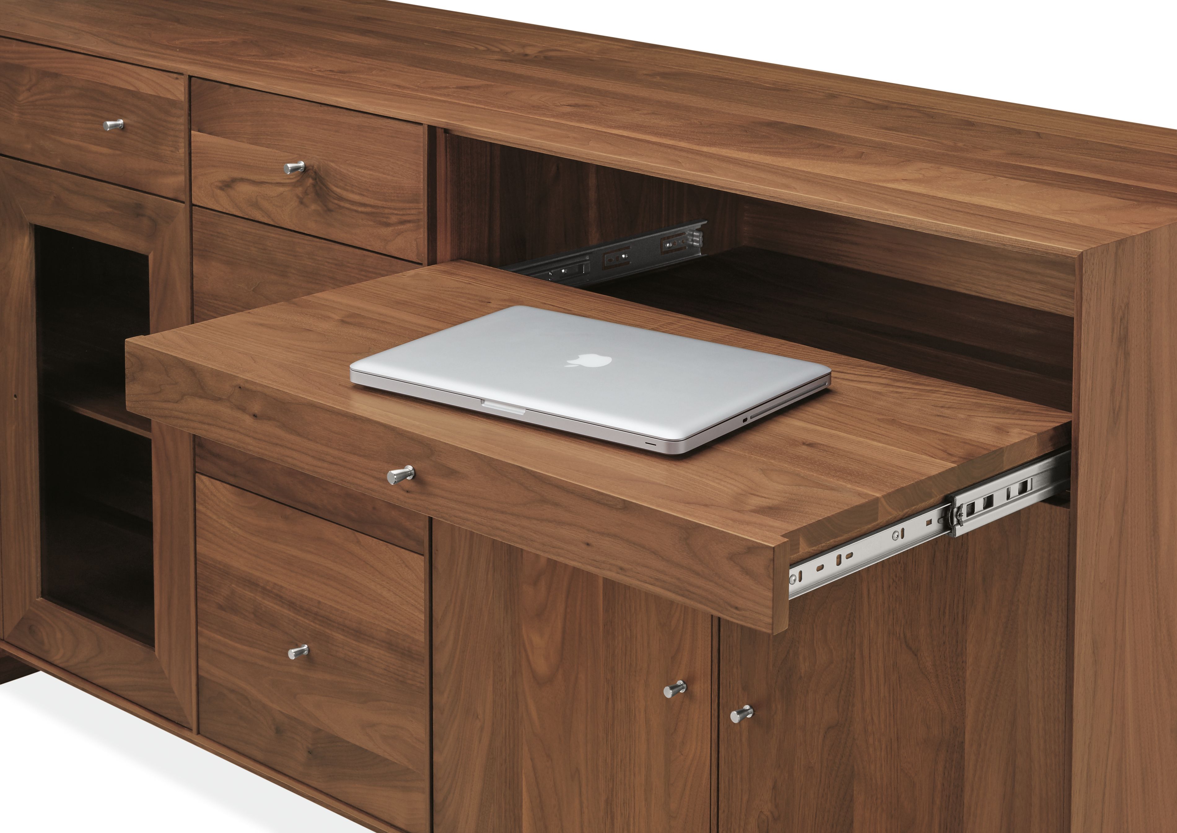 Detail of Hudson Custom Pull-out work surface.